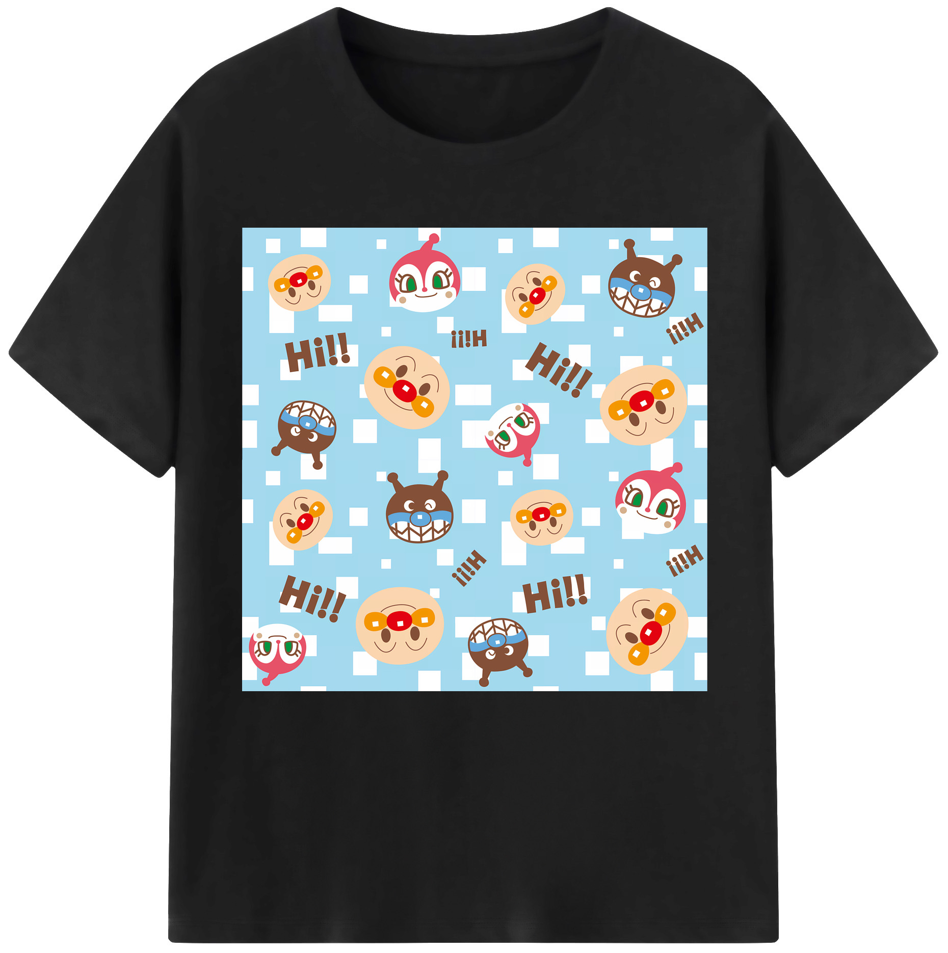 （画像用） アンパンマン Anpanman レディースカジュアルプリントTシャツ（綿100％）