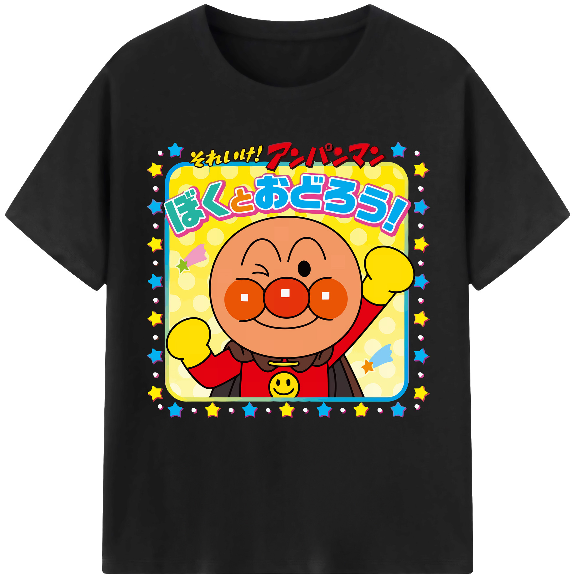 （画像用） アンパンマン Anpanman レディースカジュアルプリントTシャツ（綿100％）