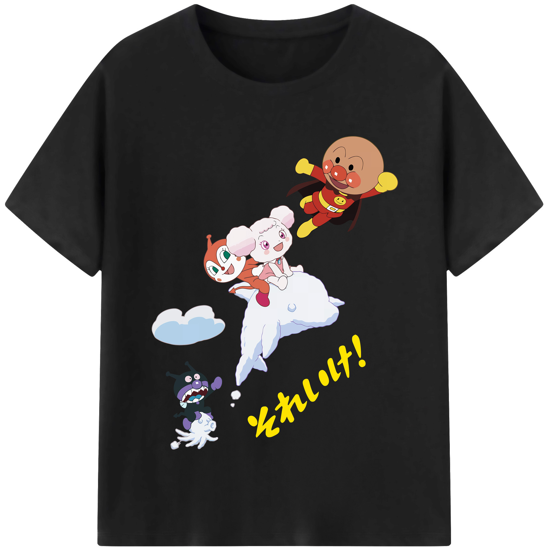 （画像用） アンパンマン Anpanman レディースカジュアルプリントTシャツ（綿100％）