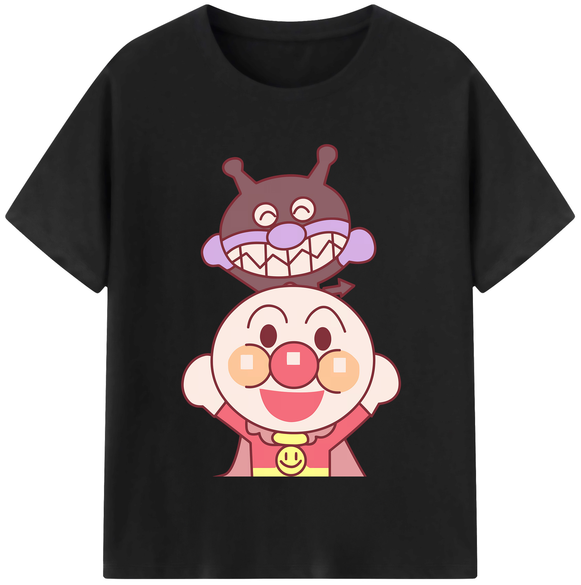 （画像用） アンパンマン Anpanman レディースカジュアルプリントTシャツ（綿100％）