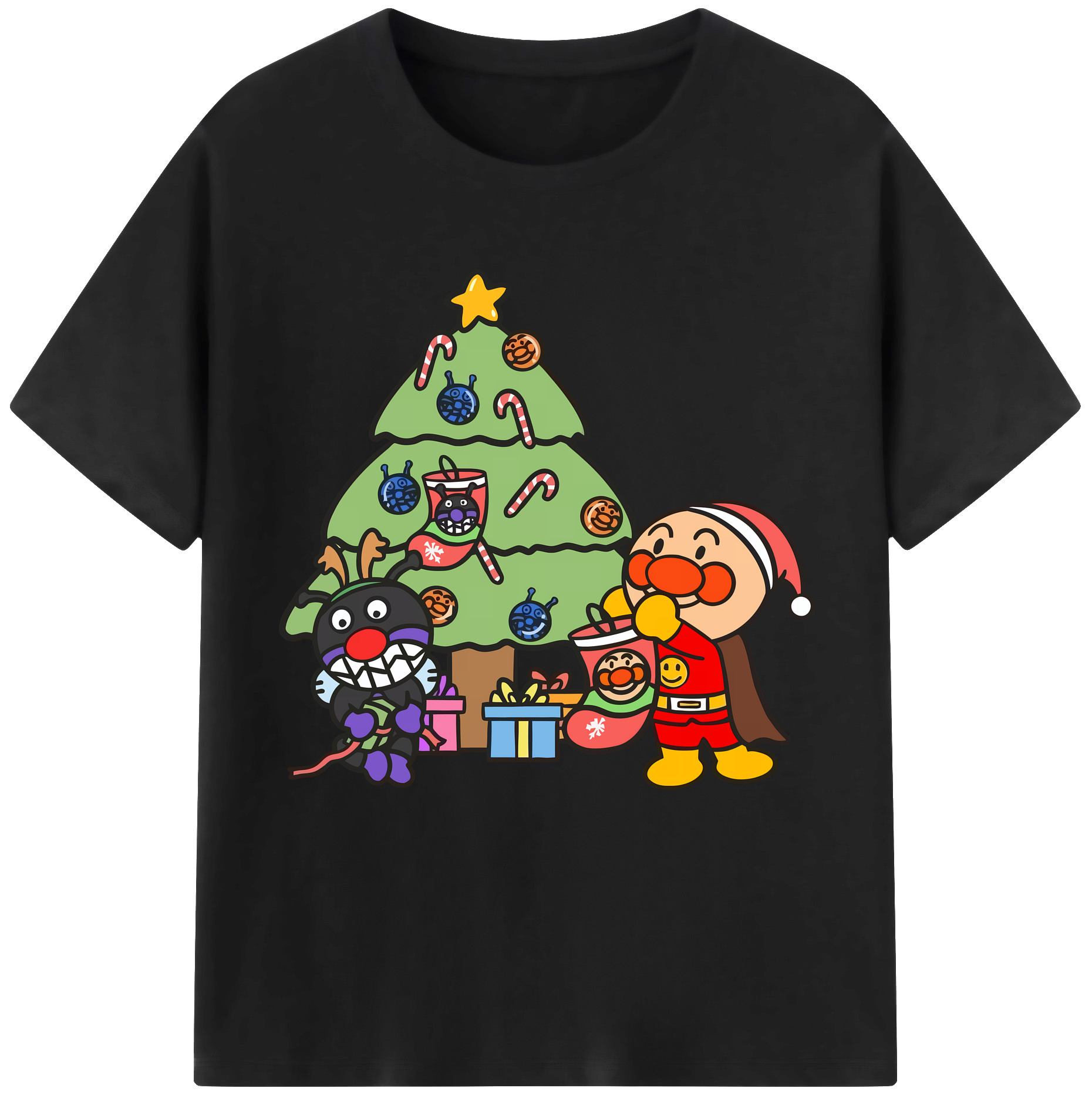 （画像用） アンパンマン Anpanman レディースカジュアルプリントTシャツ（綿100％）