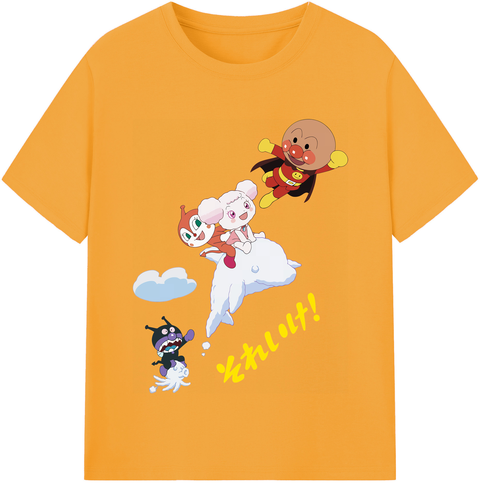 （画像用） アンパンマン Anpanman レディースカジュアルプリントTシャツ（綿100％）