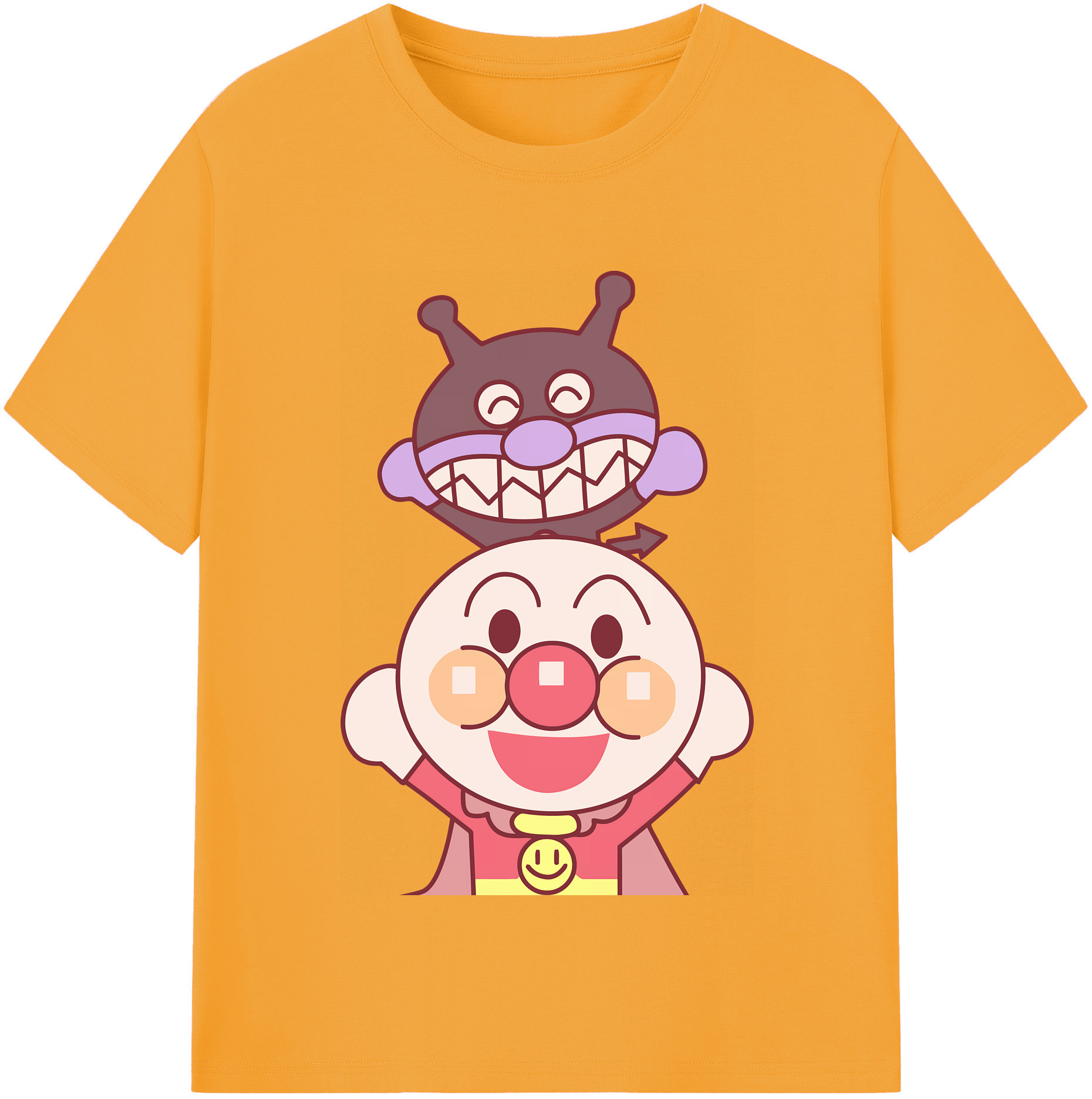 （画像用） アンパンマン Anpanman レディースカジュアルプリントTシャツ（綿100％）