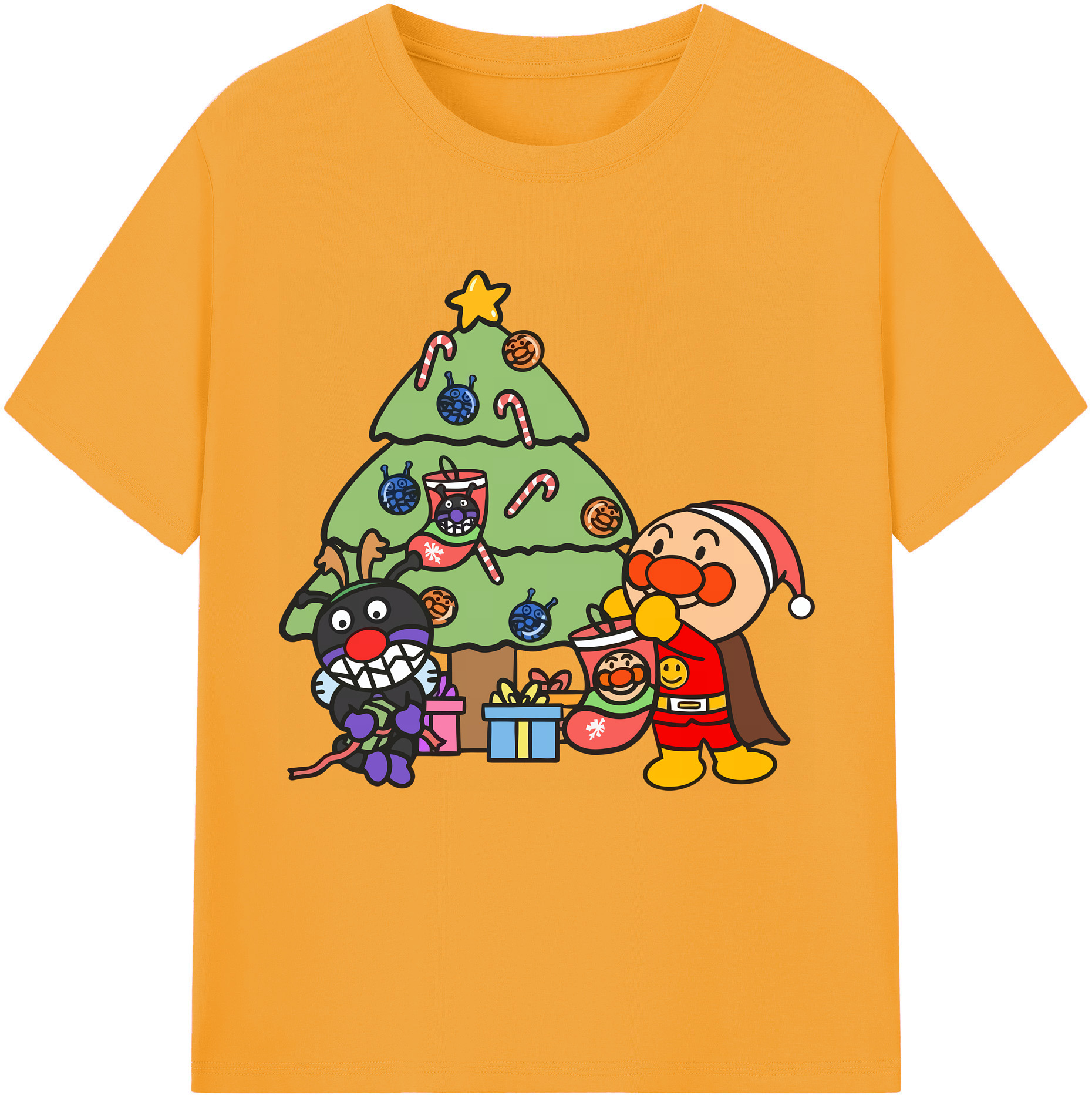 （画像用） アンパンマン Anpanman レディースカジュアルプリントTシャツ（綿100％）