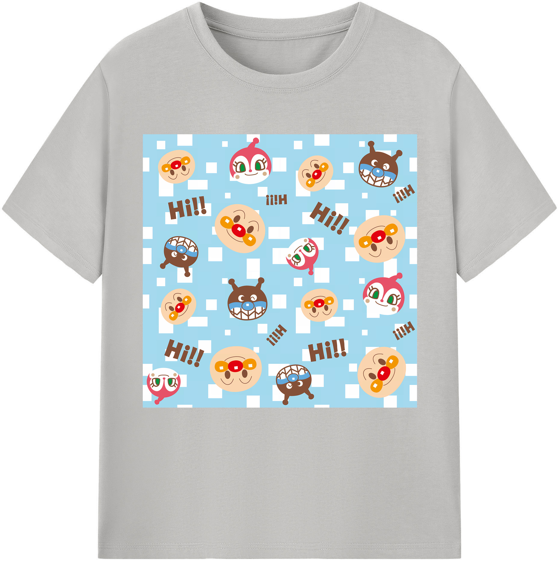 （画像用） アンパンマン Anpanman レディースカジュアルプリントTシャツ（綿100％）