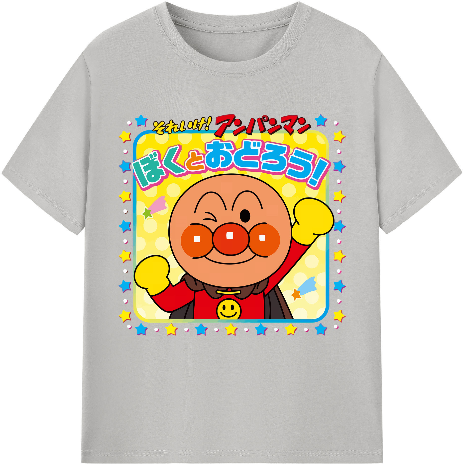 （画像用） アンパンマン Anpanman レディースカジュアルプリントTシャツ（綿100％）