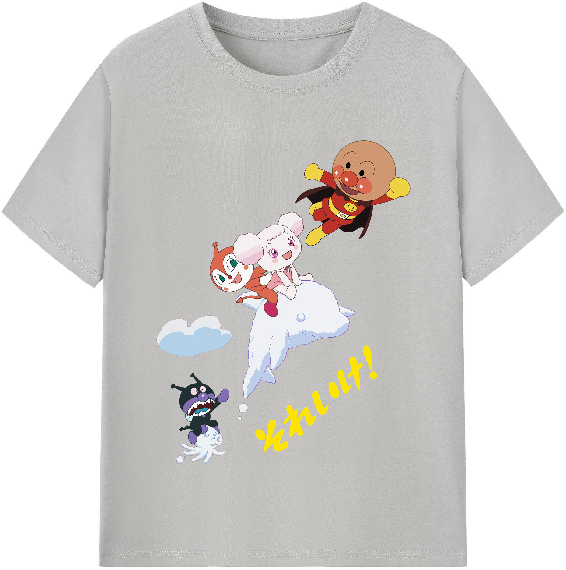 （画像用） アンパンマン Anpanman レディースカジュアルプリントTシャツ（綿100％）