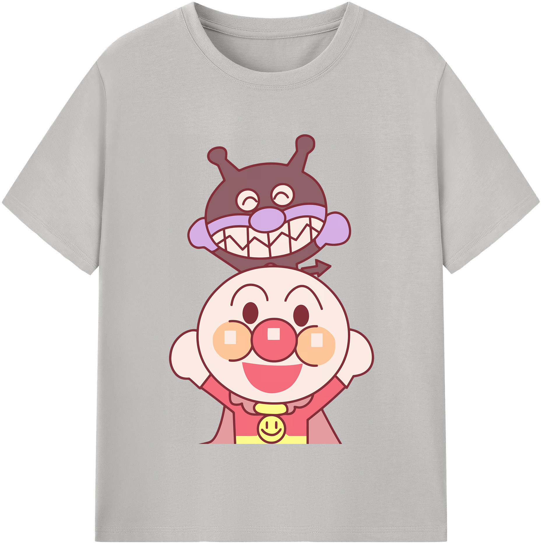 （画像用） アンパンマン Anpanman レディースカジュアルプリントTシャツ（綿100％）