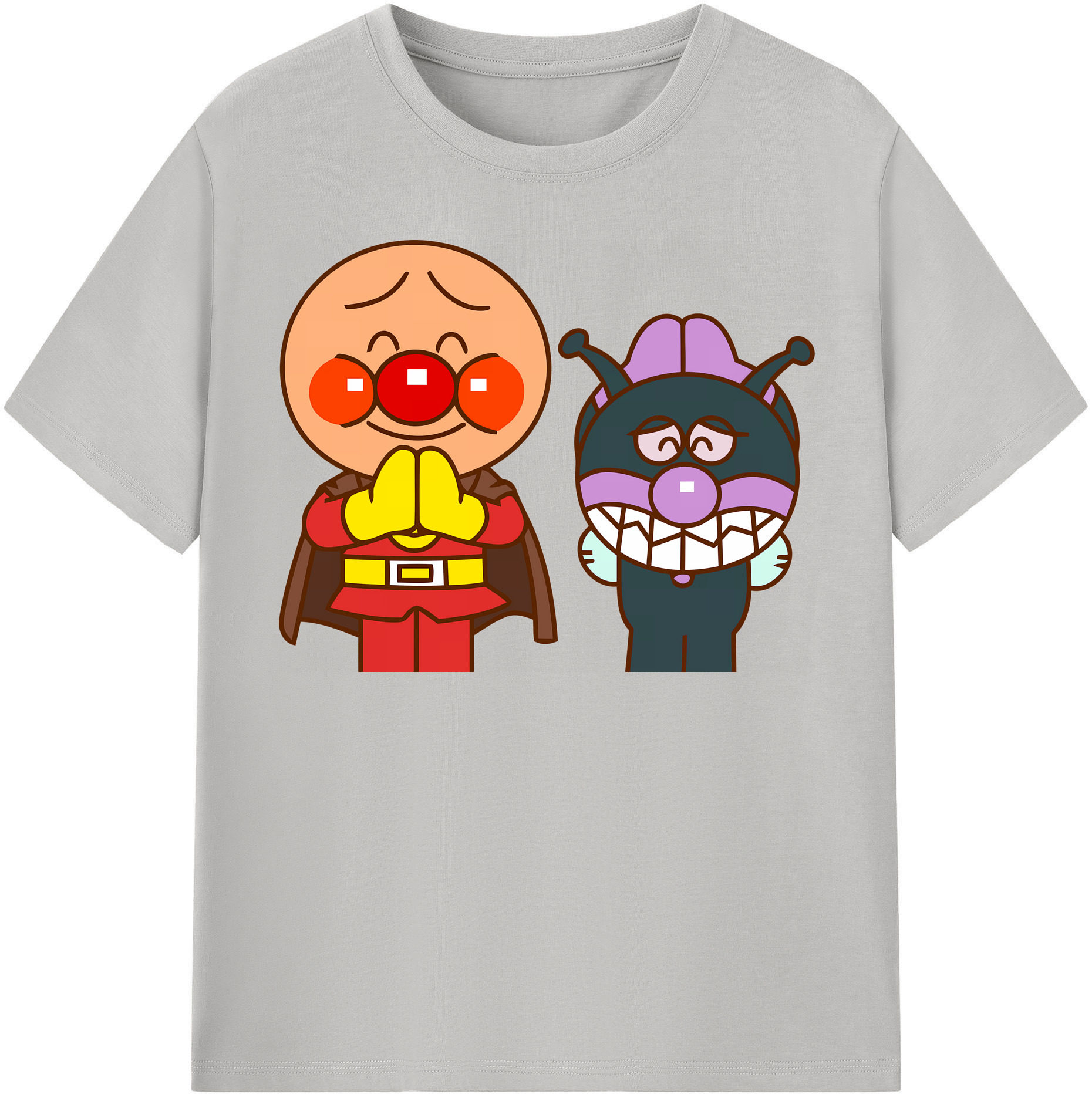 （画像用） アンパンマン Anpanman レディースカジュアルプリントTシャツ（綿100％）