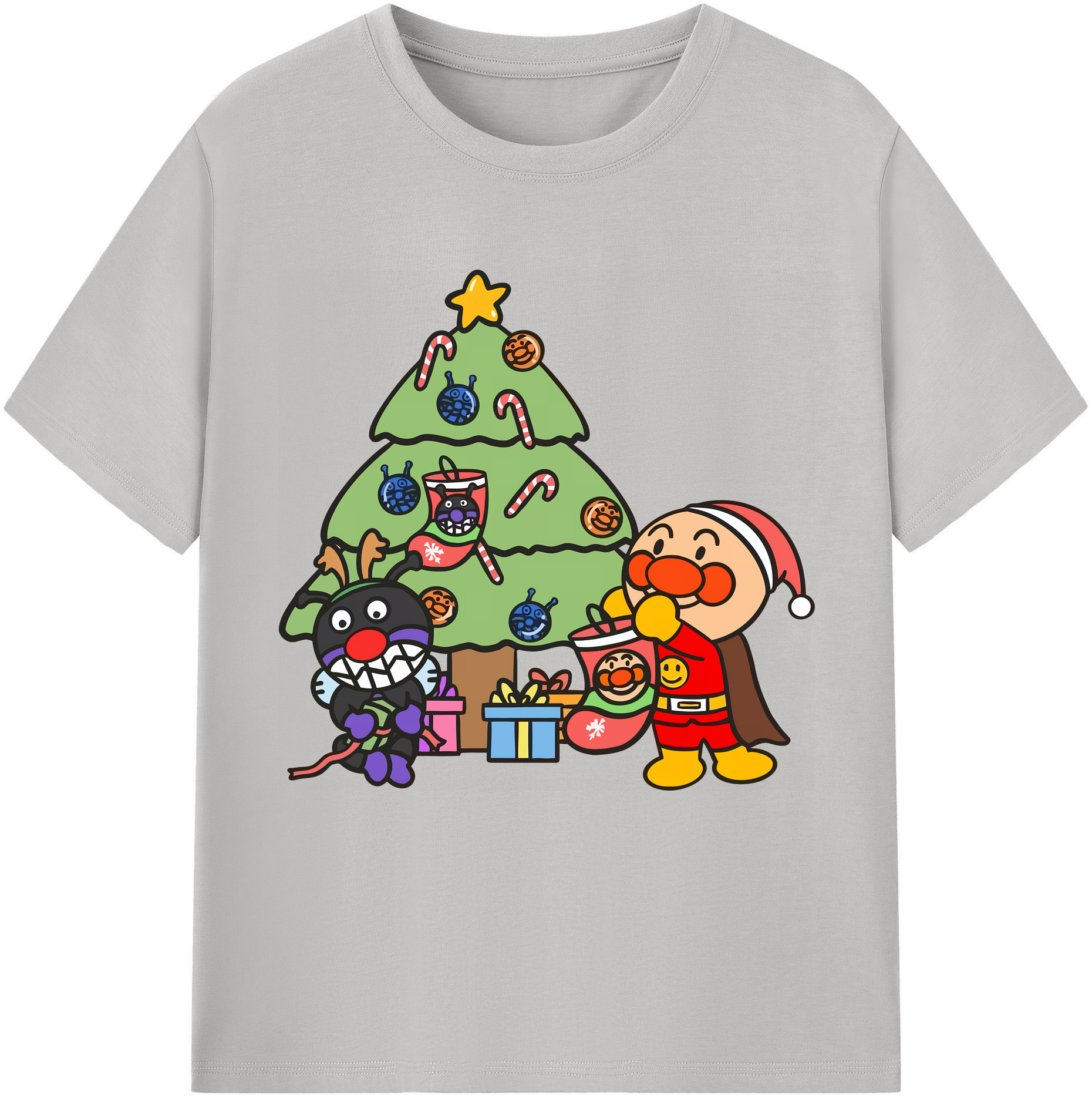 （画像用） アンパンマン Anpanman レディースカジュアルプリントTシャツ（綿100％）