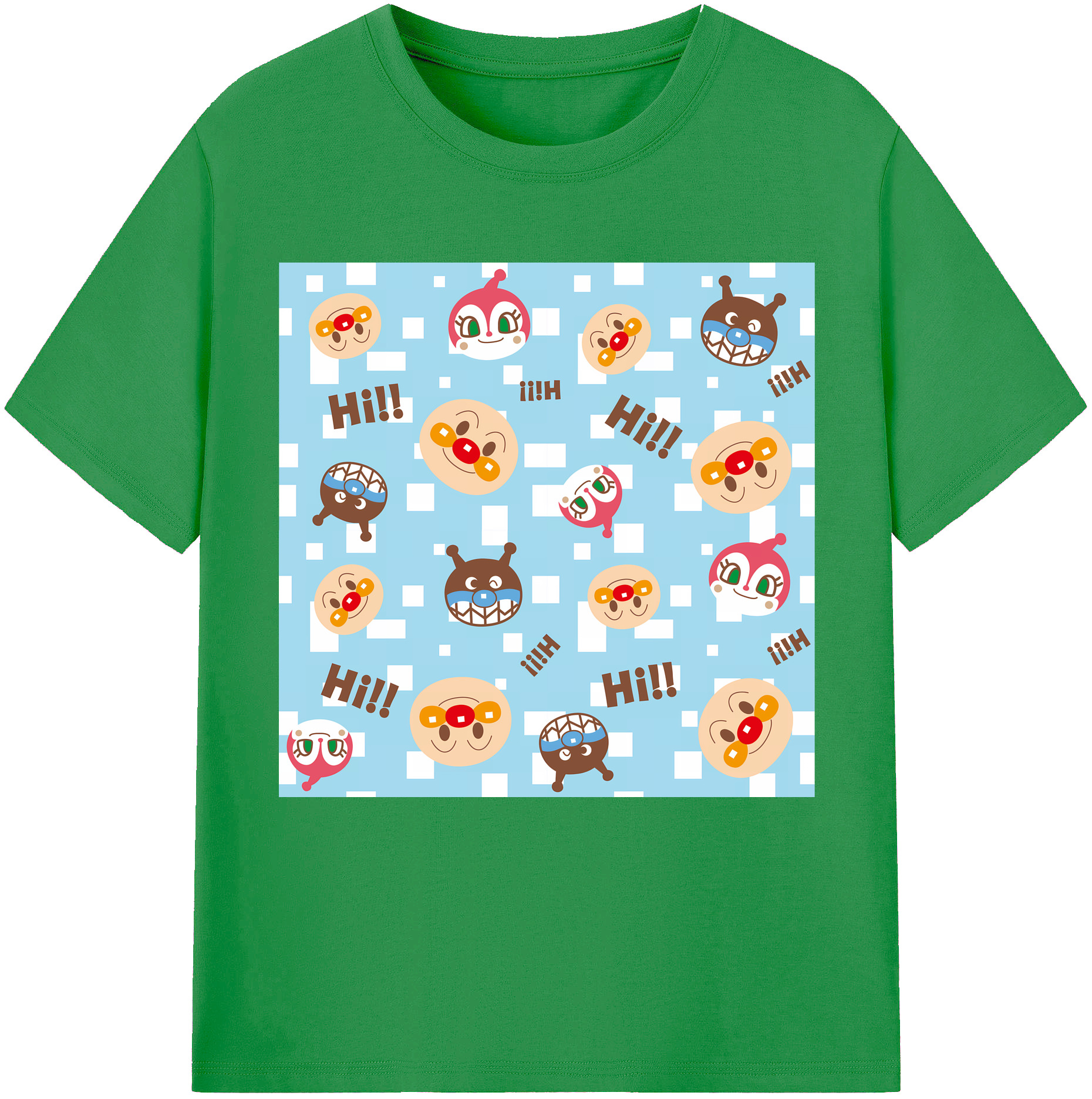 （画像用） アンパンマン Anpanman レディースカジュアルプリントTシャツ（綿100％）