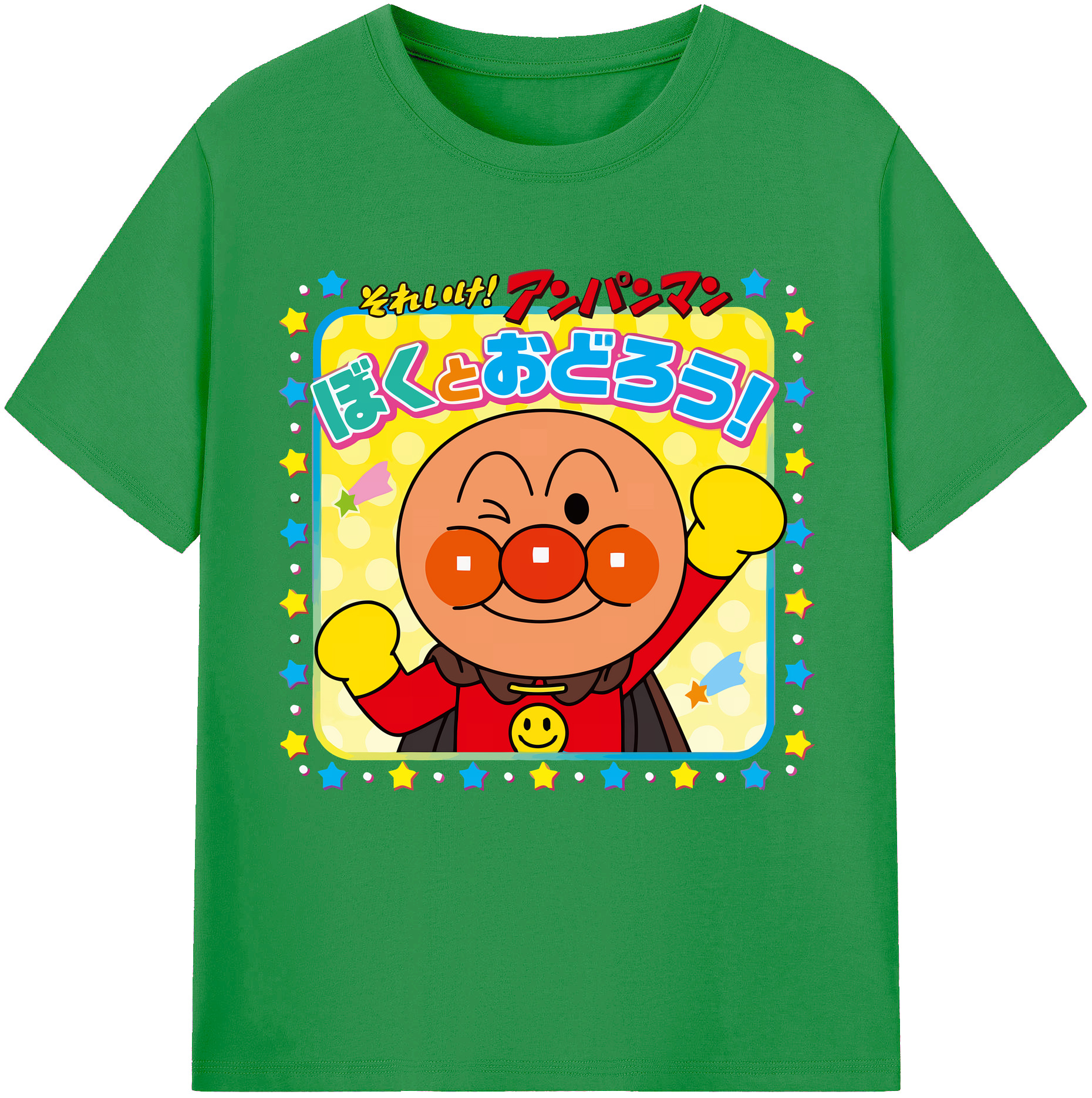 （画像用） アンパンマン Anpanman レディースカジュアルプリントTシャツ（綿100％）