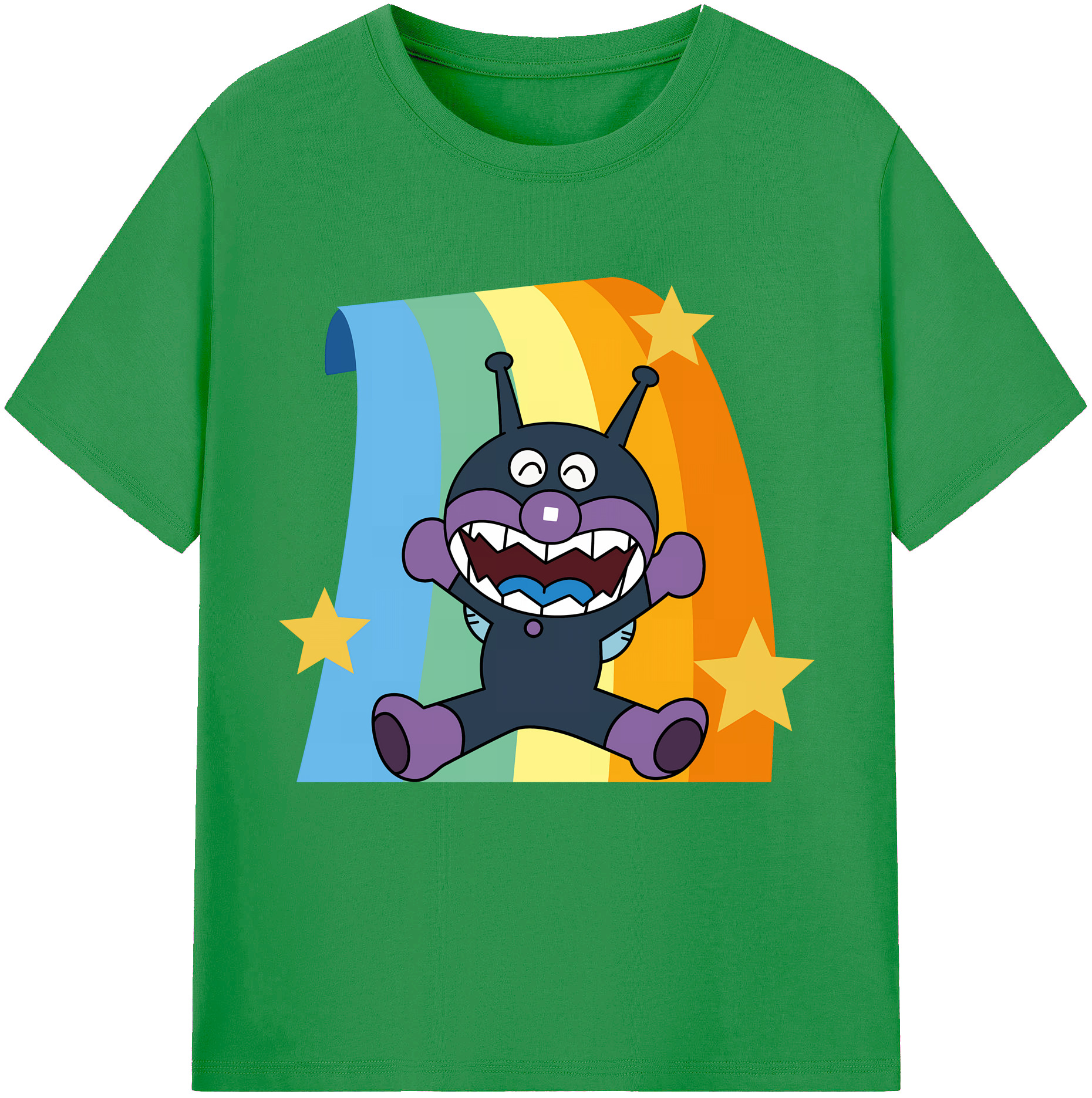 （画像用） アンパンマン Anpanman レディースカジュアルプリントTシャツ（綿100％）