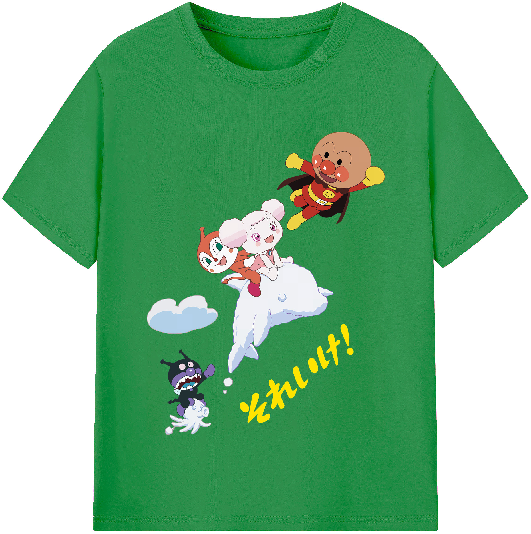 （画像用） アンパンマン Anpanman レディースカジュアルプリントTシャツ（綿100％）