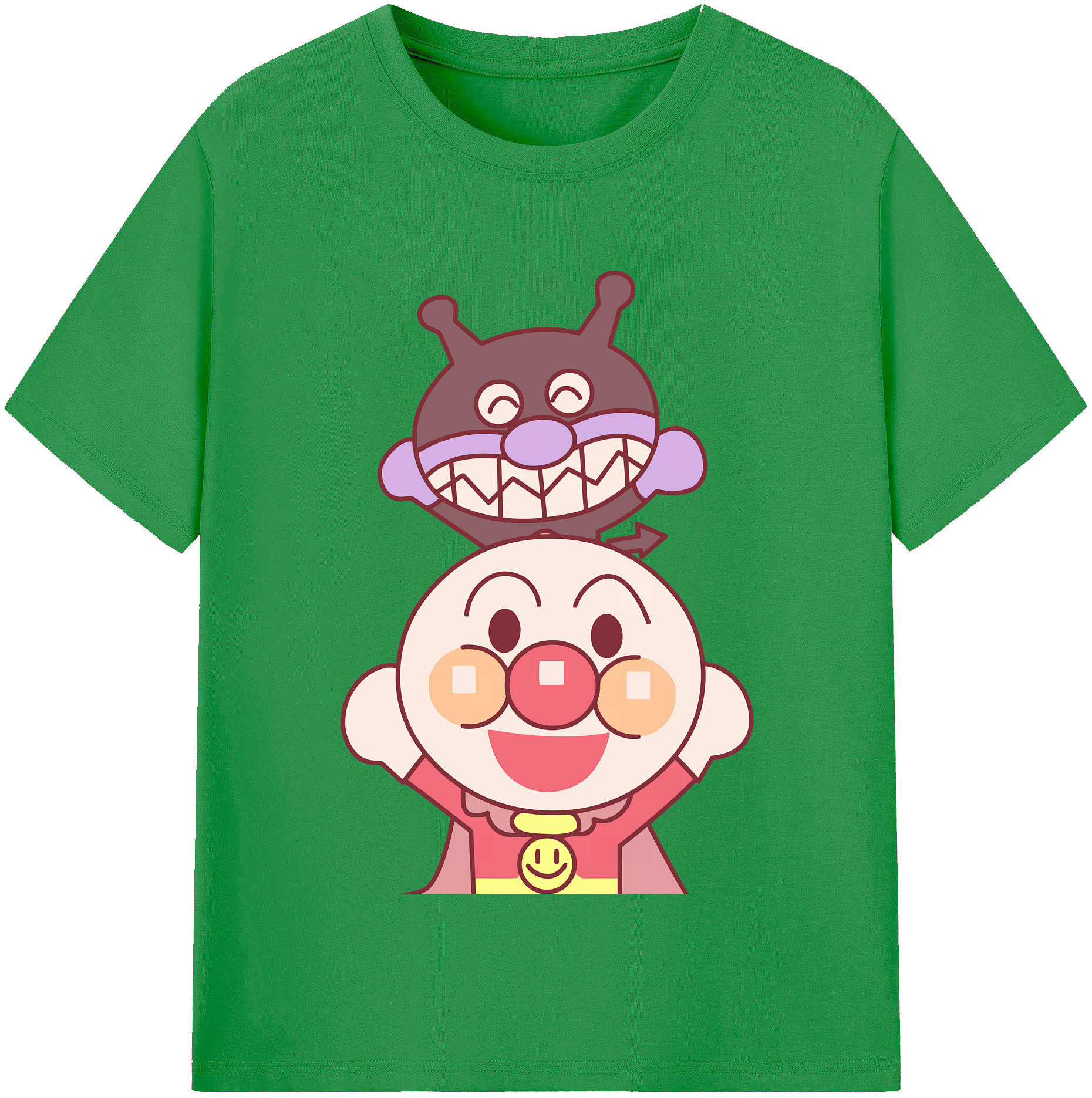 （画像用） アンパンマン Anpanman レディースカジュアルプリントTシャツ（綿100％）