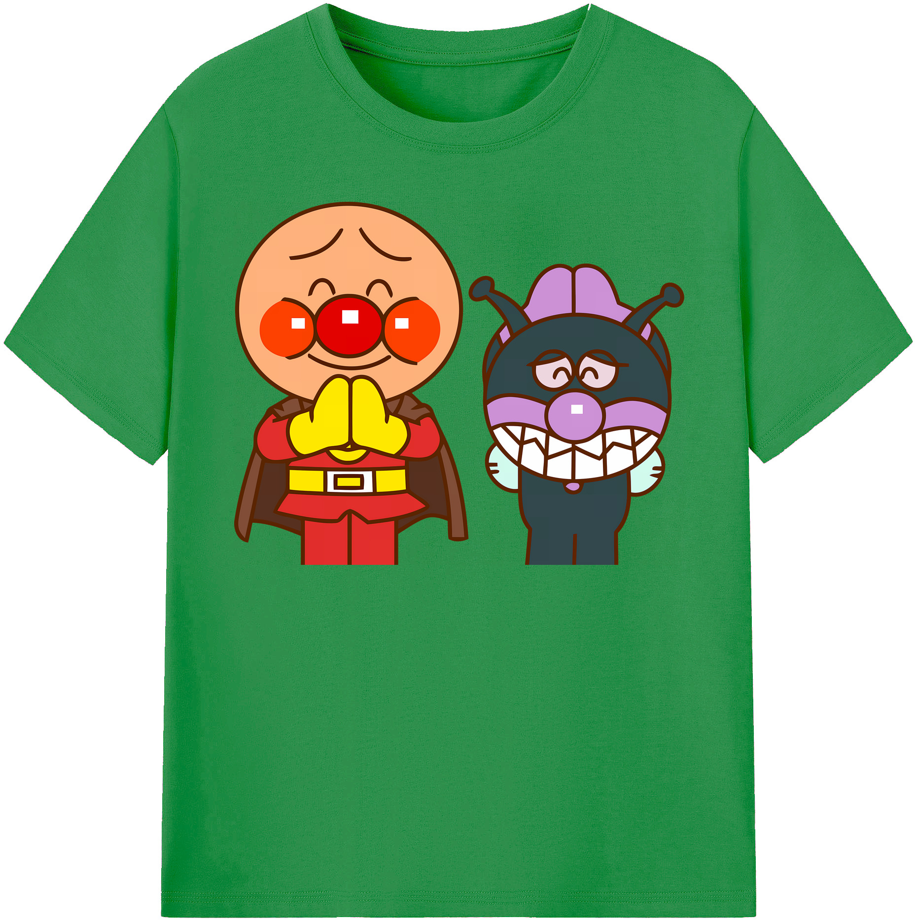 （画像用） アンパンマン Anpanman レディースカジュアルプリントTシャツ（綿100％）