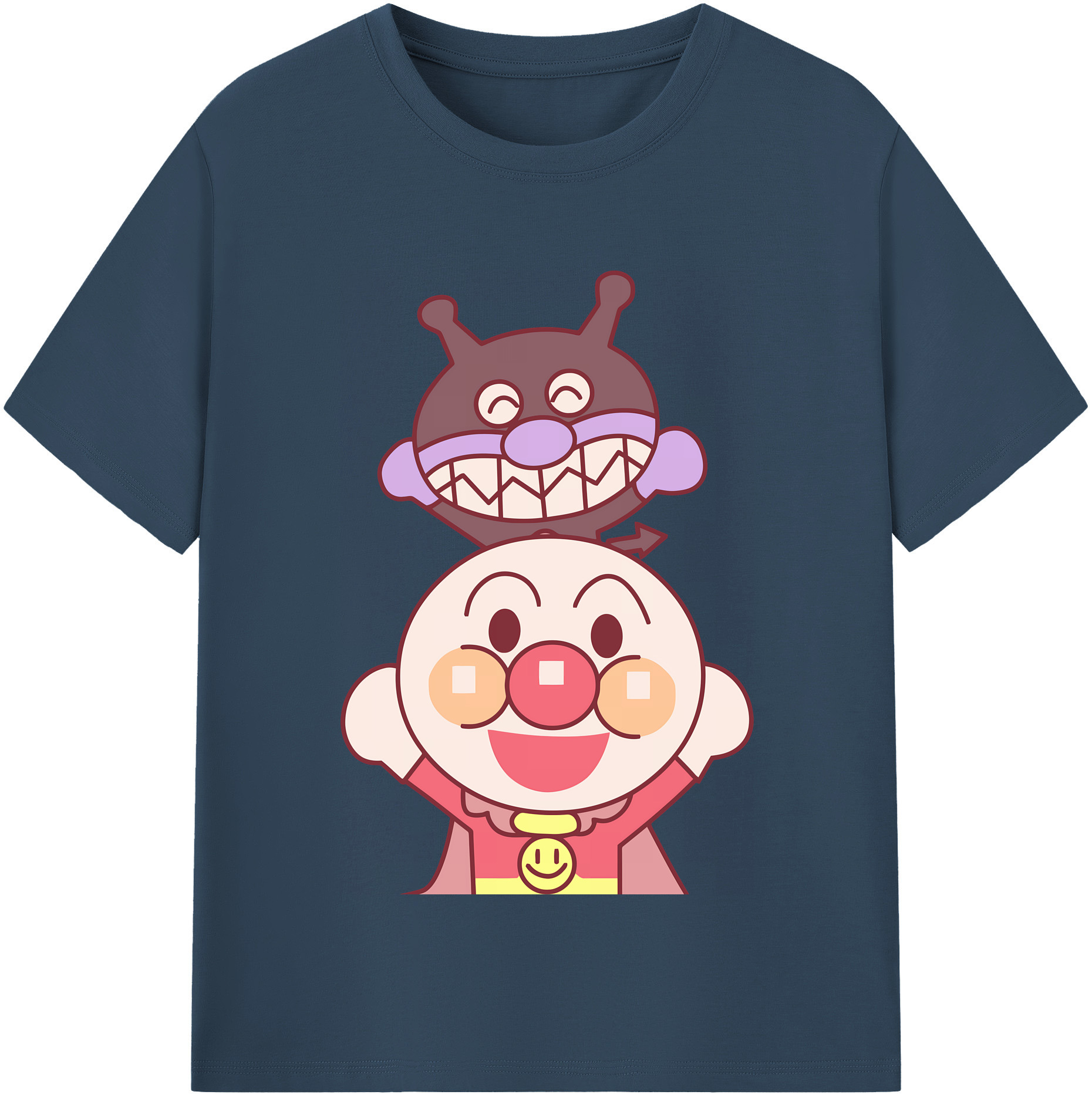 （画像用） アンパンマン Anpanman レディースカジュアルプリントTシャツ（綿100％）