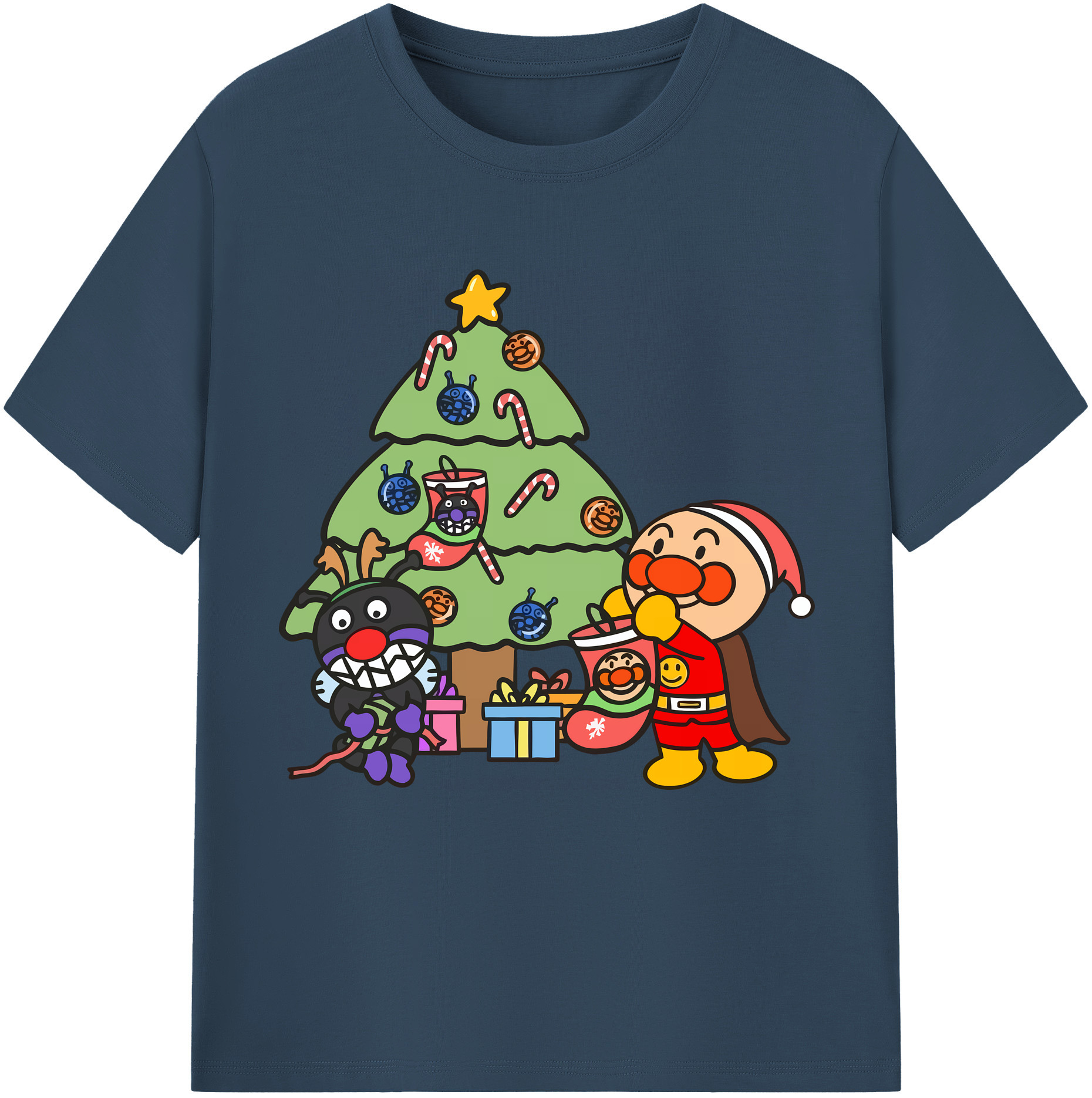 （画像用） アンパンマン Anpanman レディースカジュアルプリントTシャツ（綿100％）