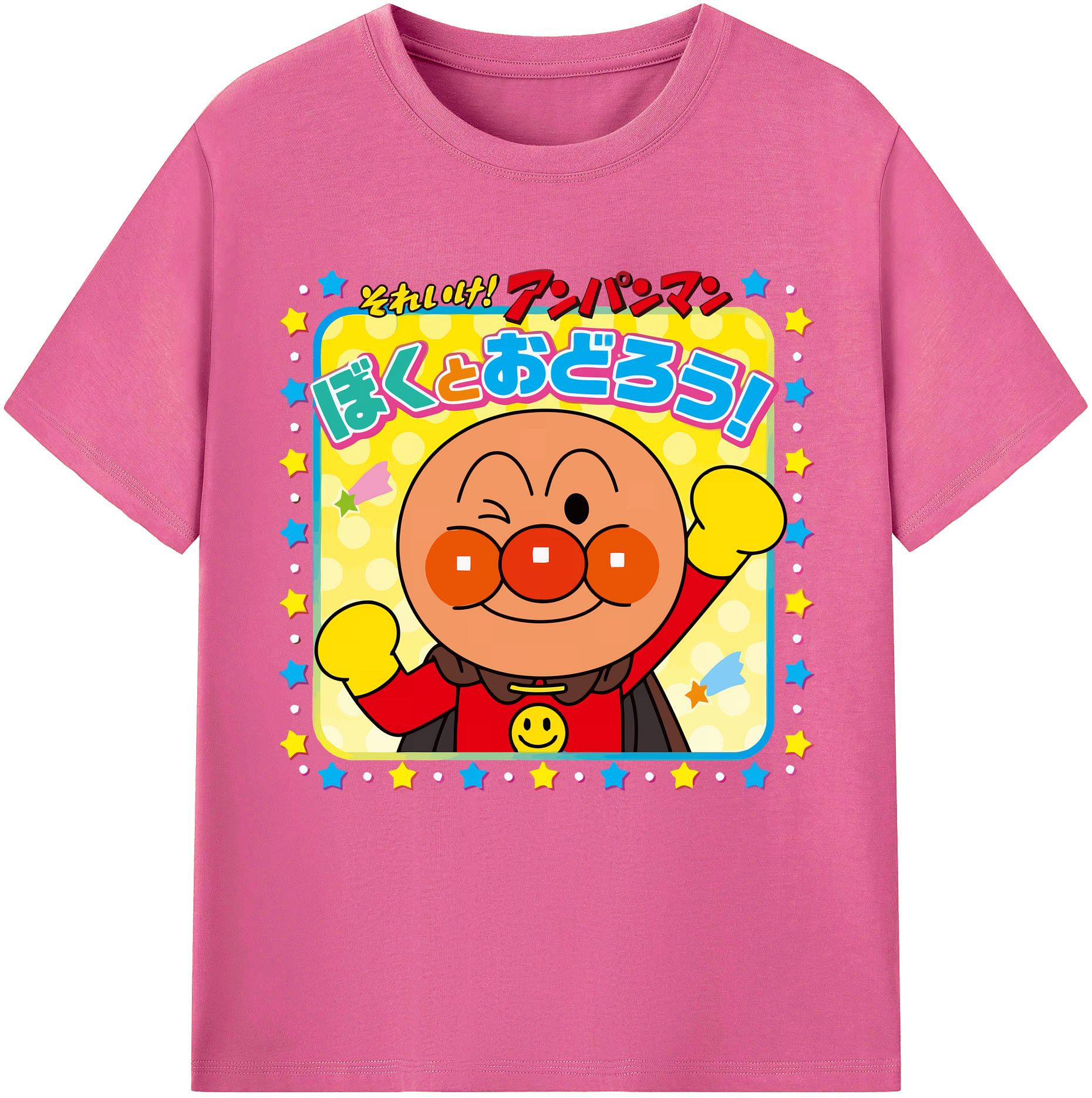 （画像用） アンパンマン Anpanman レディースカジュアルプリントTシャツ（綿100％）