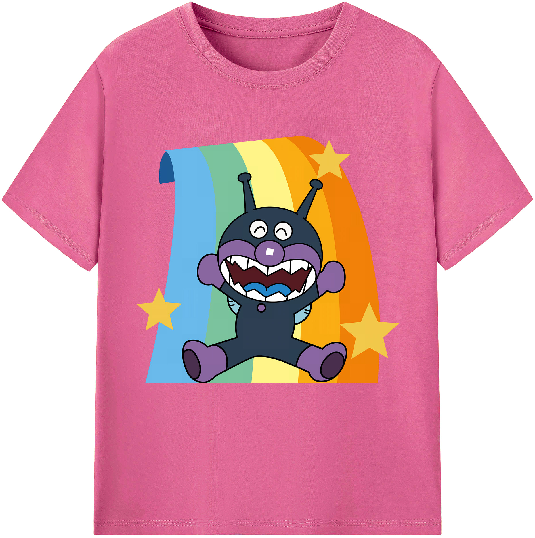（画像用） アンパンマン Anpanman レディースカジュアルプリントTシャツ（綿100％）
