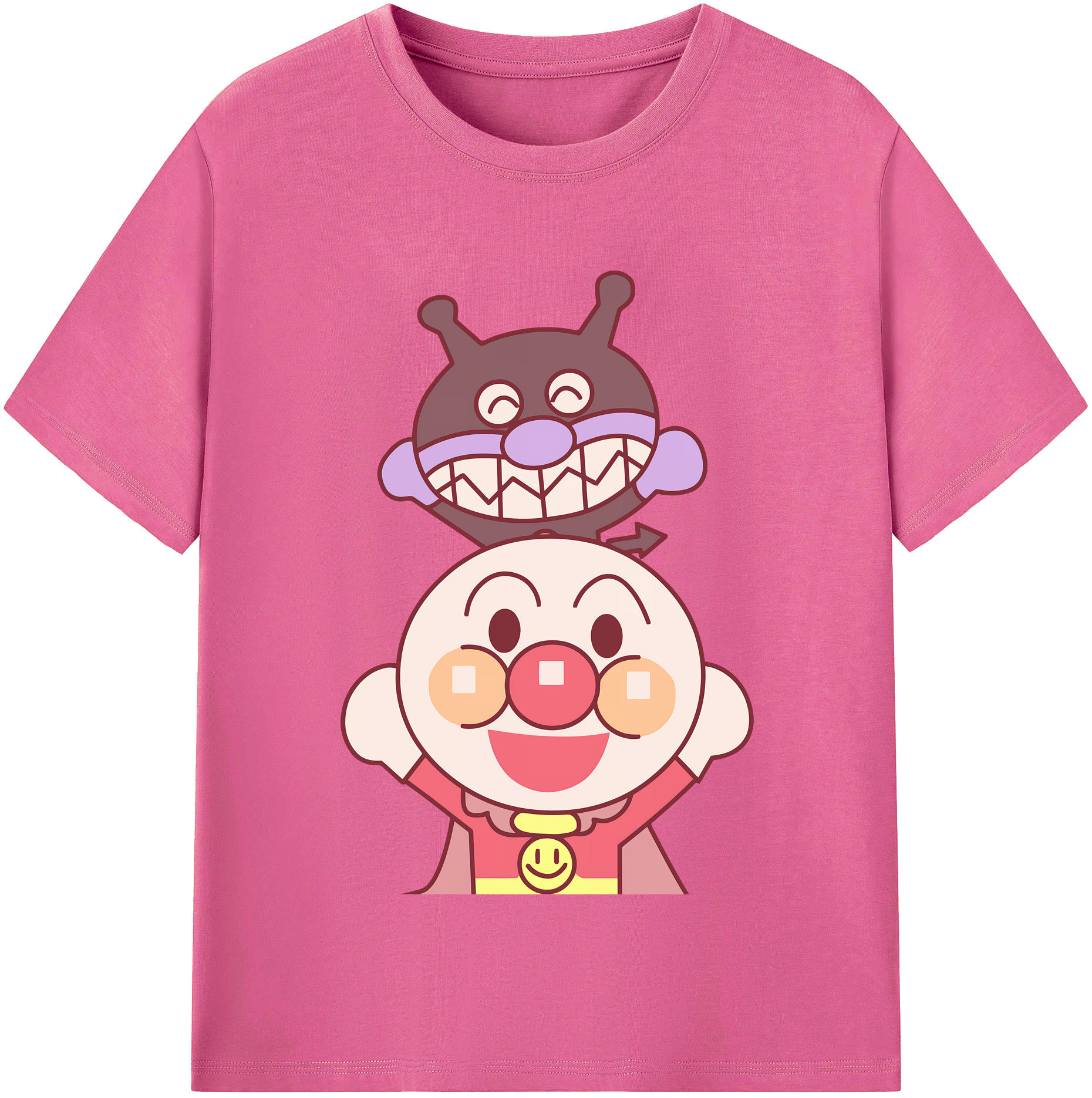 （画像用） アンパンマン Anpanman レディースカジュアルプリントTシャツ（綿100％）