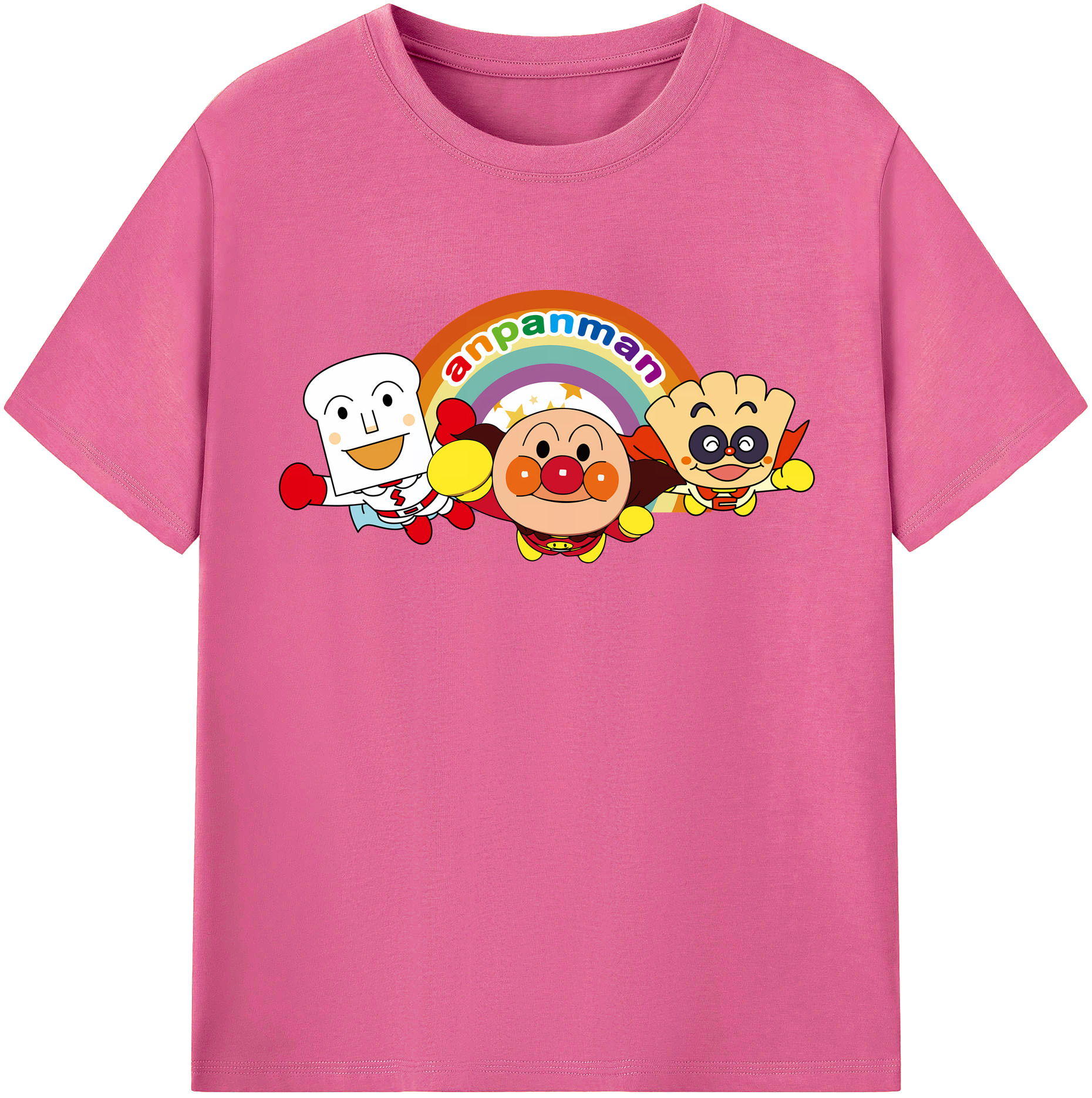 （画像用） アンパンマン Anpanman レディースカジュアルプリントTシャツ（綿100％）