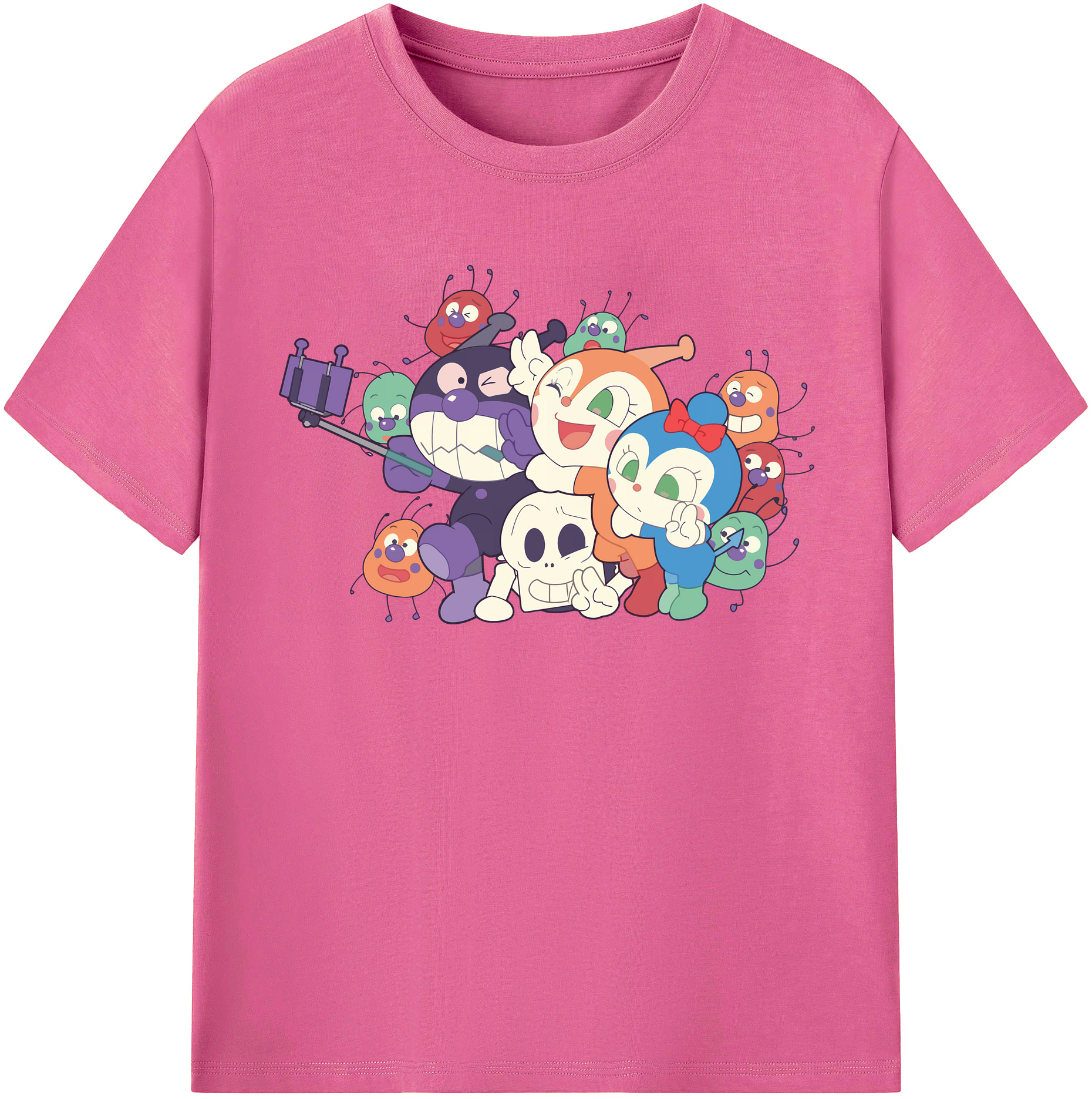 （画像用） アンパンマン Anpanman レディースカジュアルプリントTシャツ（綿100％）