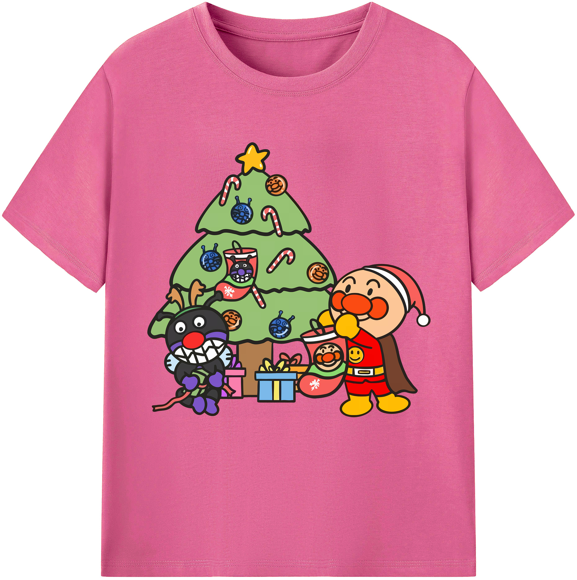 （画像用） アンパンマン Anpanman レディースカジュアルプリントTシャツ（綿100％）