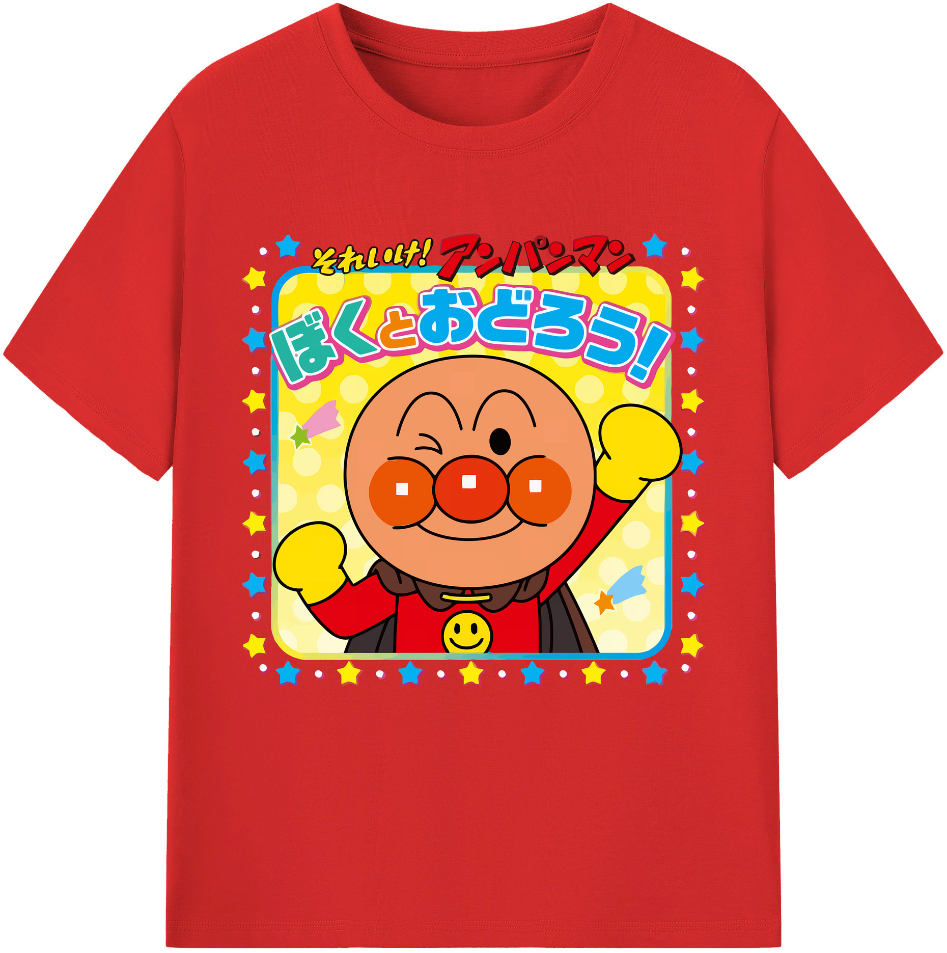 （画像用） アンパンマン Anpanman レディースカジュアルプリントTシャツ（綿100％）