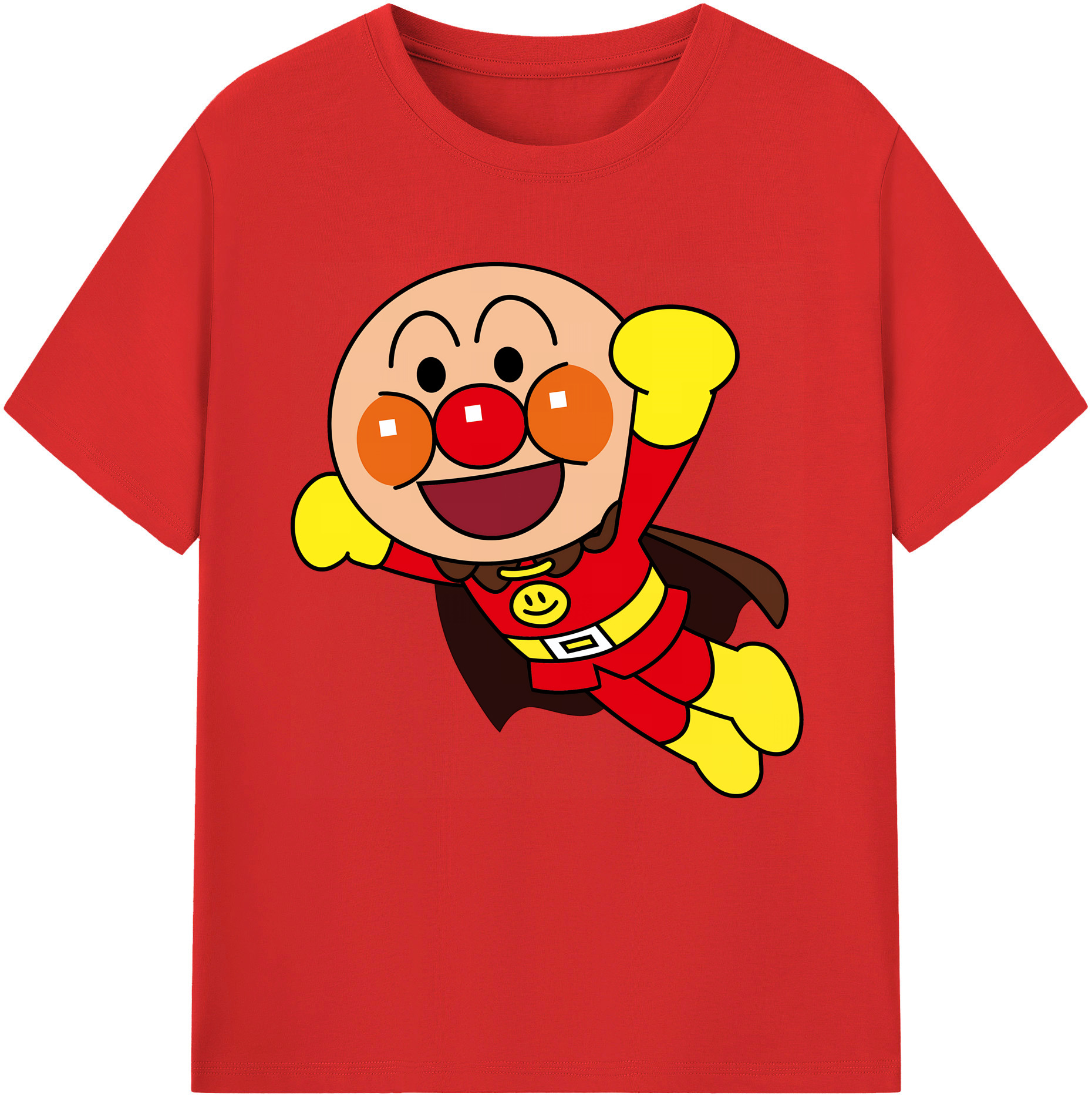 （画像用） アンパンマン Anpanman レディースカジュアルプリントTシャツ（綿100％）