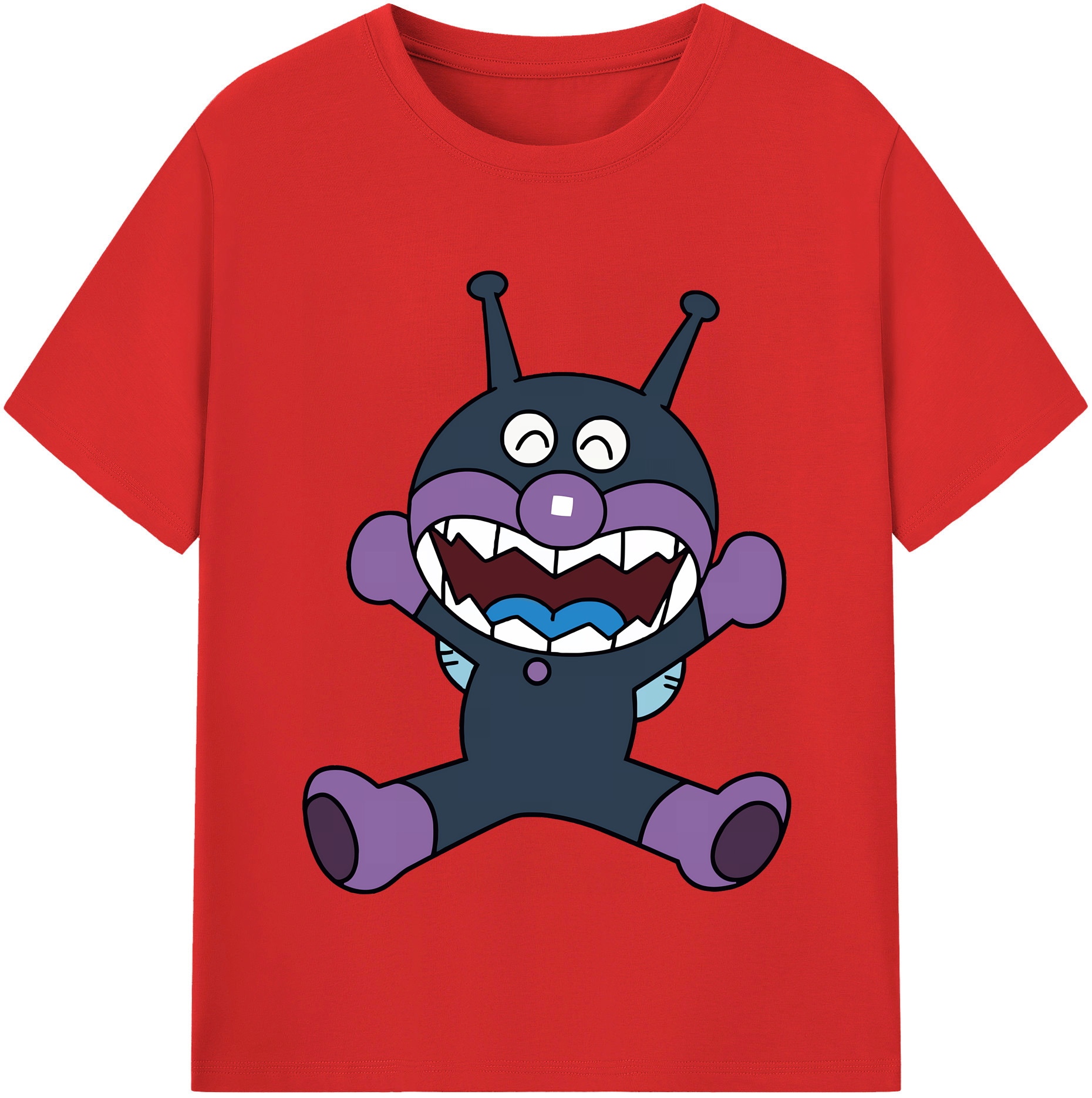 （画像用） アンパンマン Anpanman レディースカジュアルプリントTシャツ（綿100％）