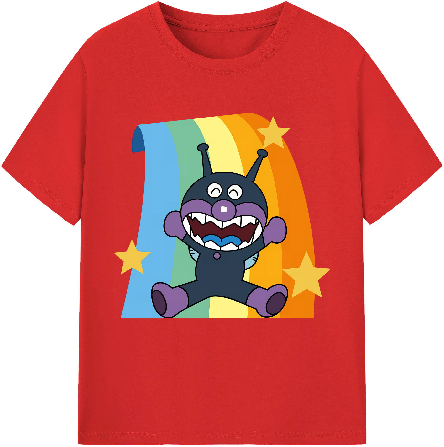 （画像用） アンパンマン Anpanman レディースカジュアルプリントTシャツ（綿100％）
