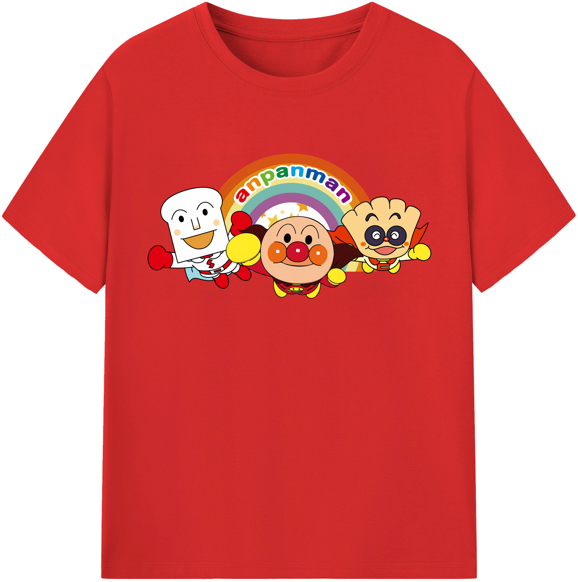 （画像用） アンパンマン Anpanman レディースカジュアルプリントTシャツ（綿100％）