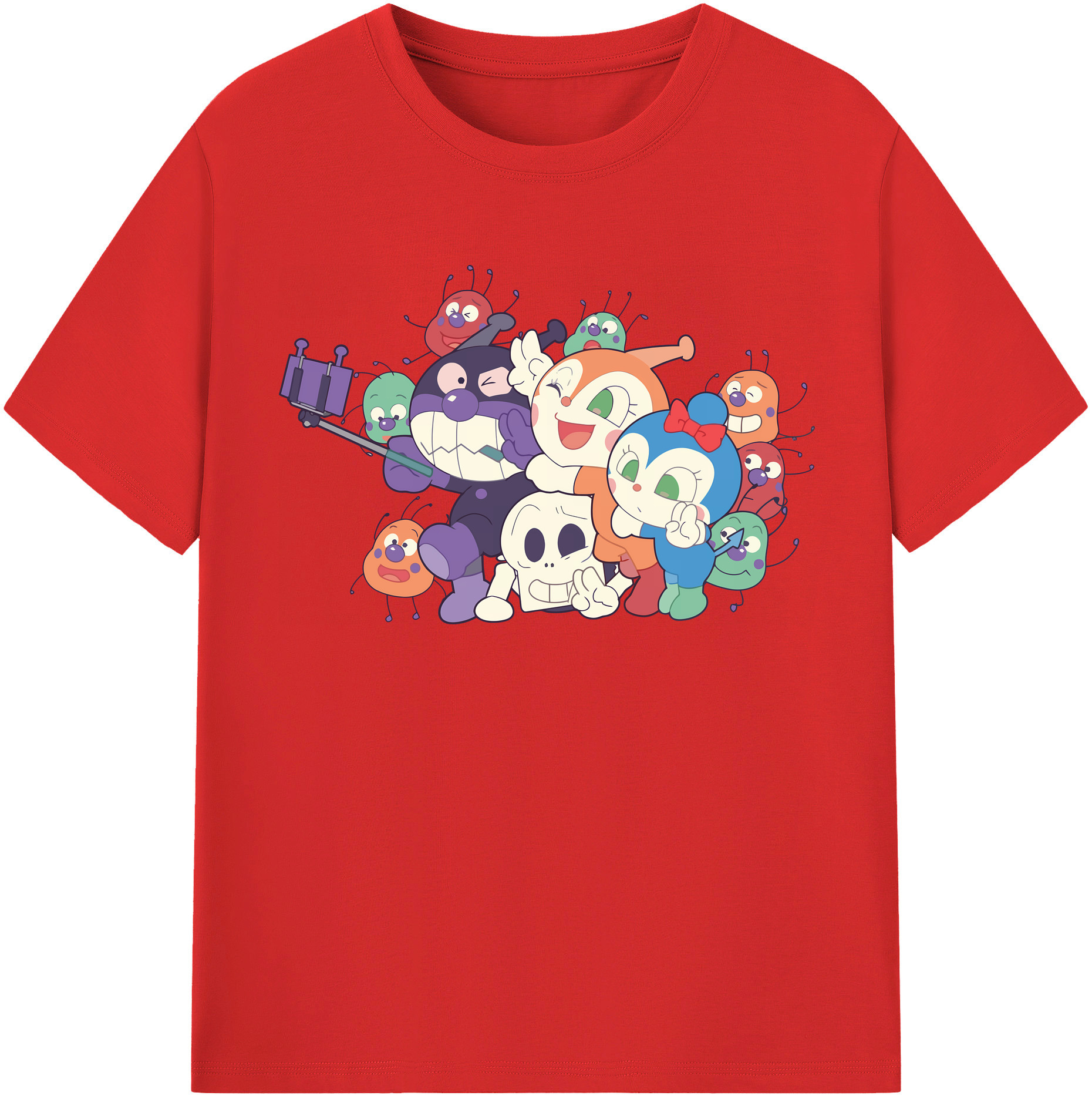 （画像用） アンパンマン Anpanman レディースカジュアルプリントTシャツ（綿100％）
