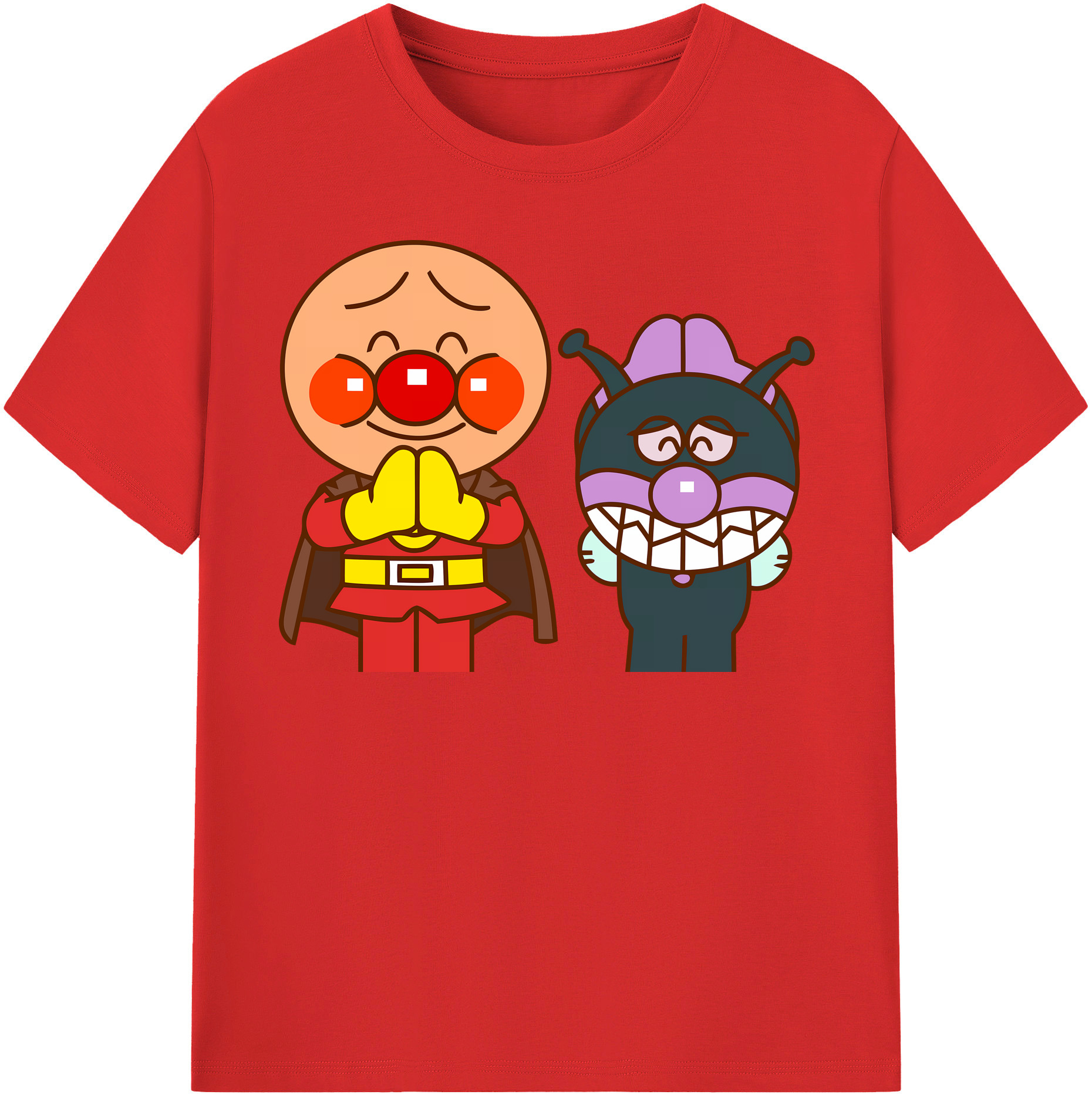 （画像用） アンパンマン Anpanman レディースカジュアルプリントTシャツ（綿100％）
