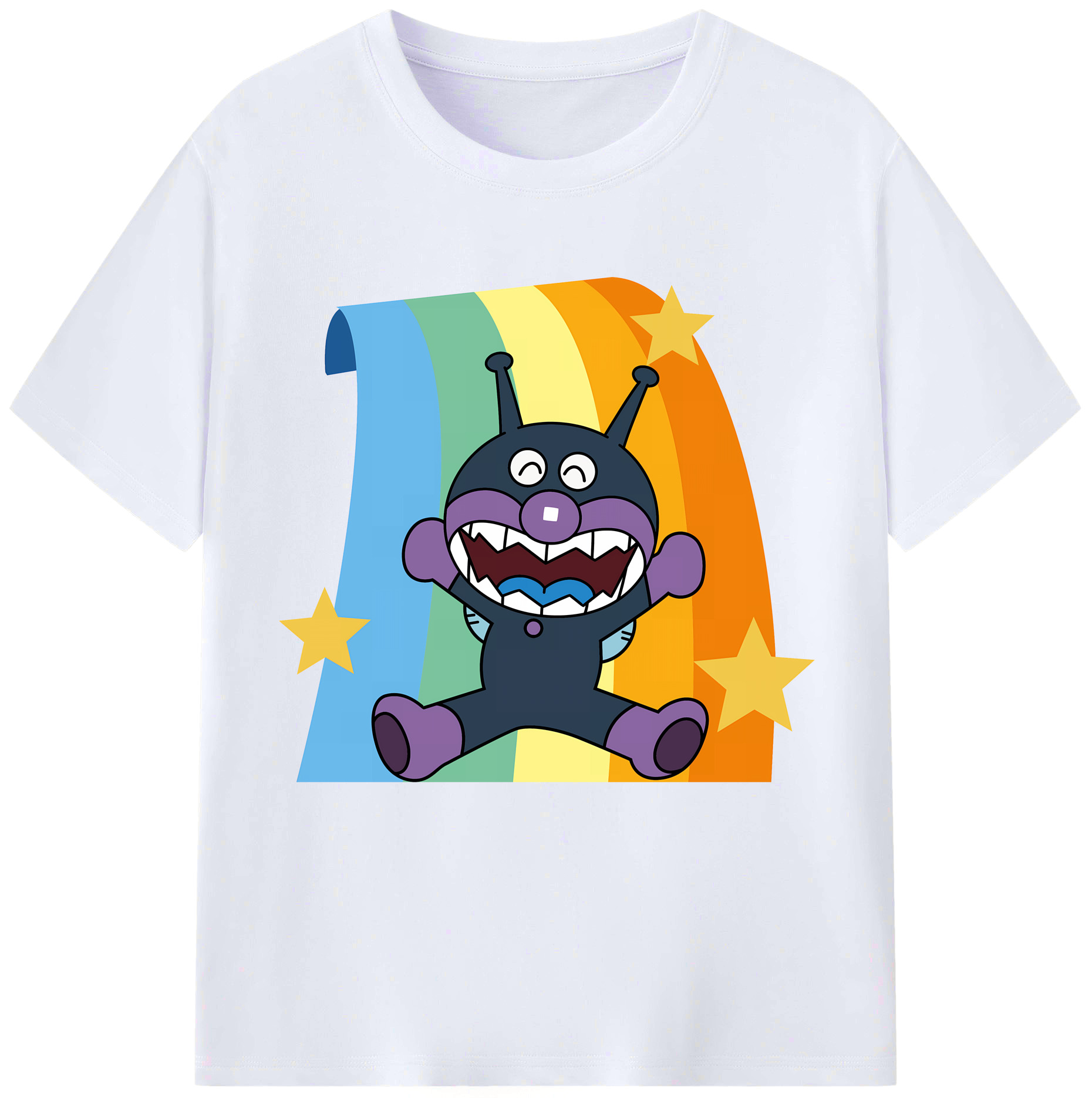 （画像用） アンパンマン Anpanman レディースカジュアルプリントTシャツ（綿100％）