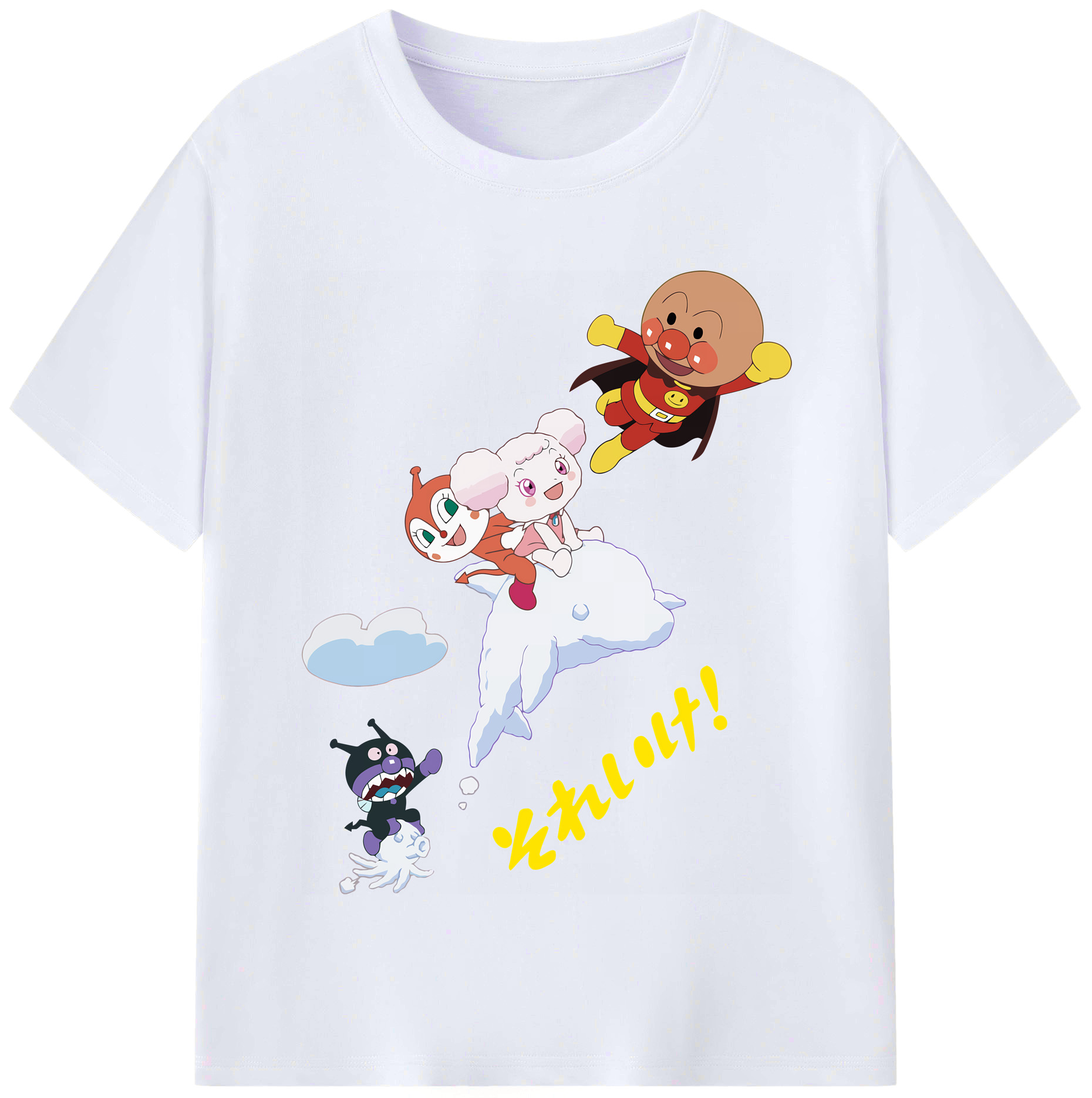 （画像用） アンパンマン Anpanman レディースカジュアルプリントTシャツ（綿100％）