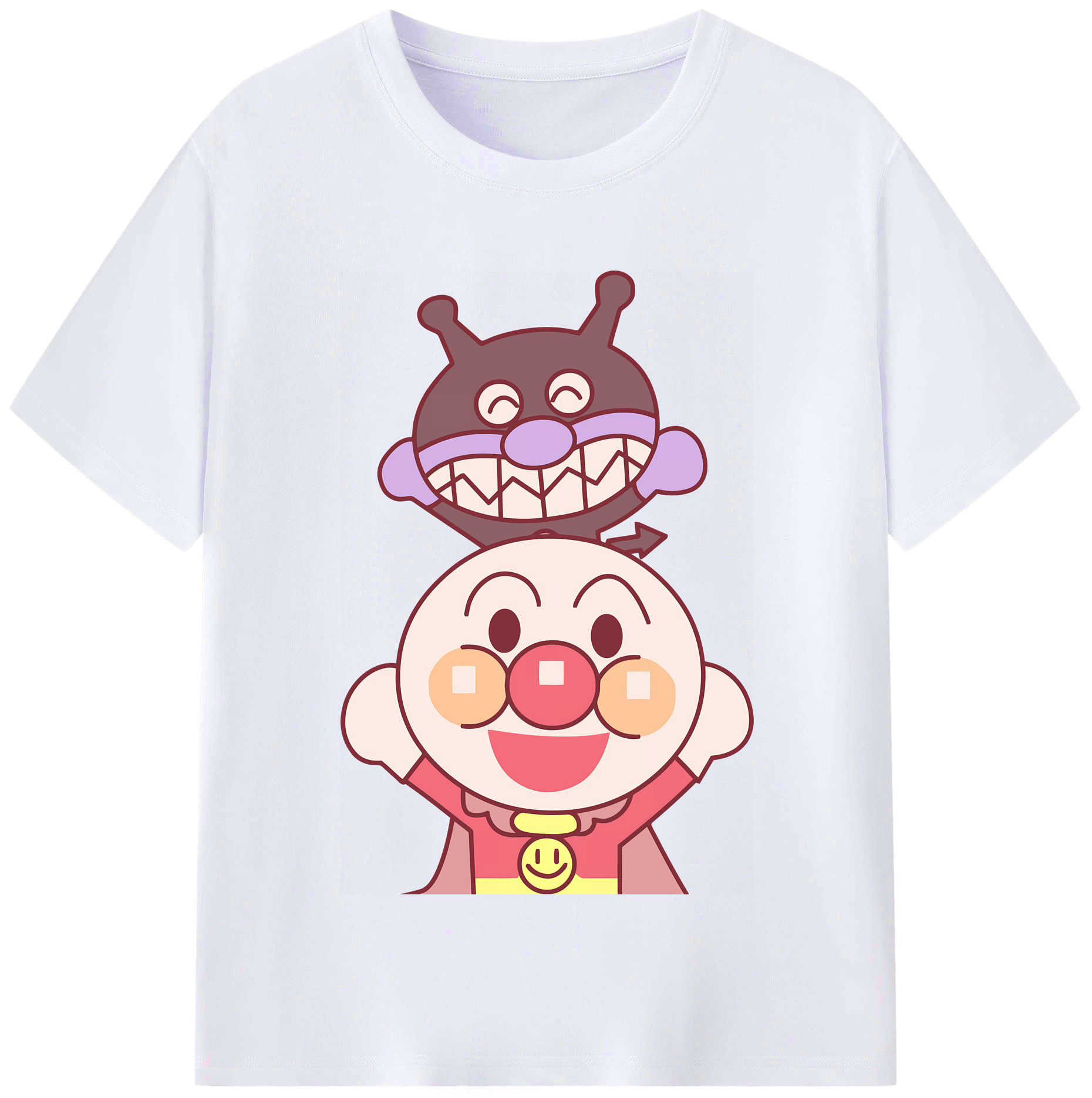 （画像用） アンパンマン Anpanman レディースカジュアルプリントTシャツ（綿100％）