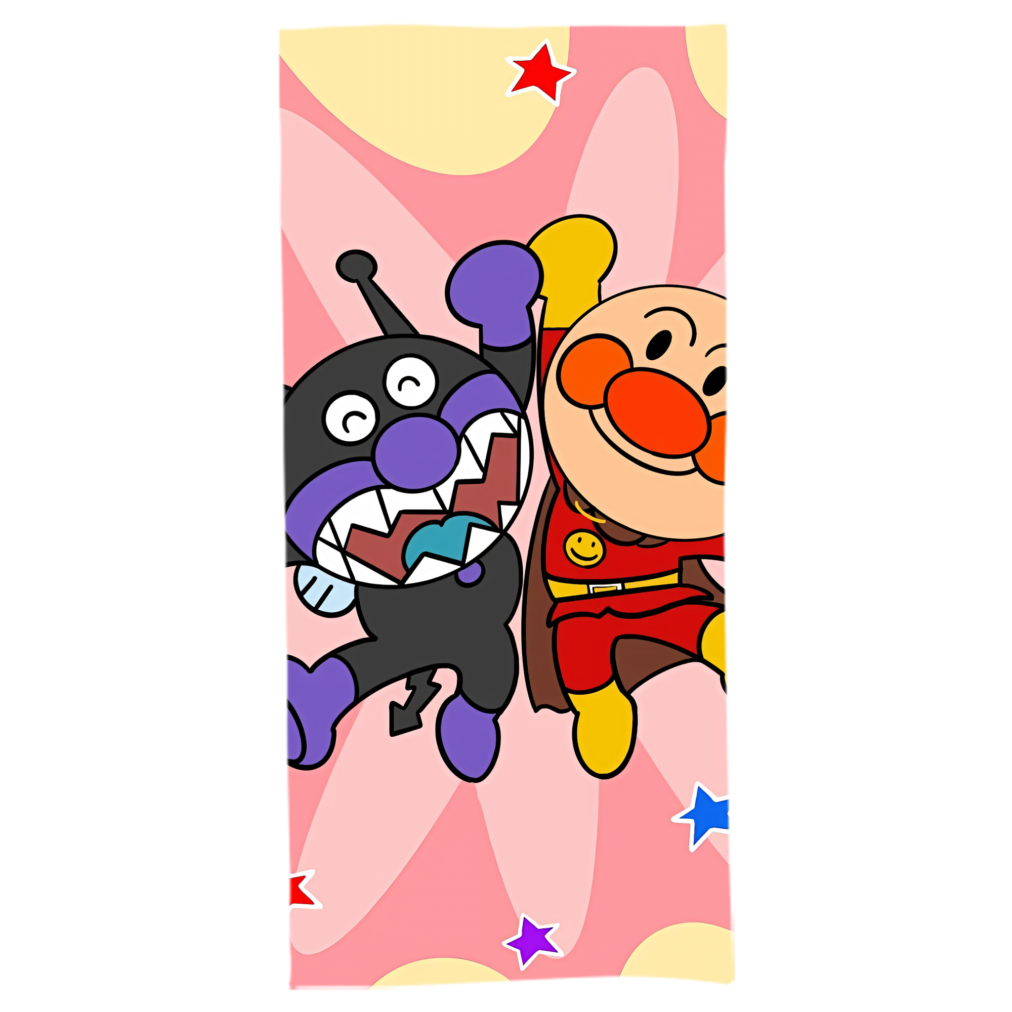 （画像用） アンパンマン Anpanman 大判バスタオル 70×140cm 吸水速乾 柔らかい肌触り