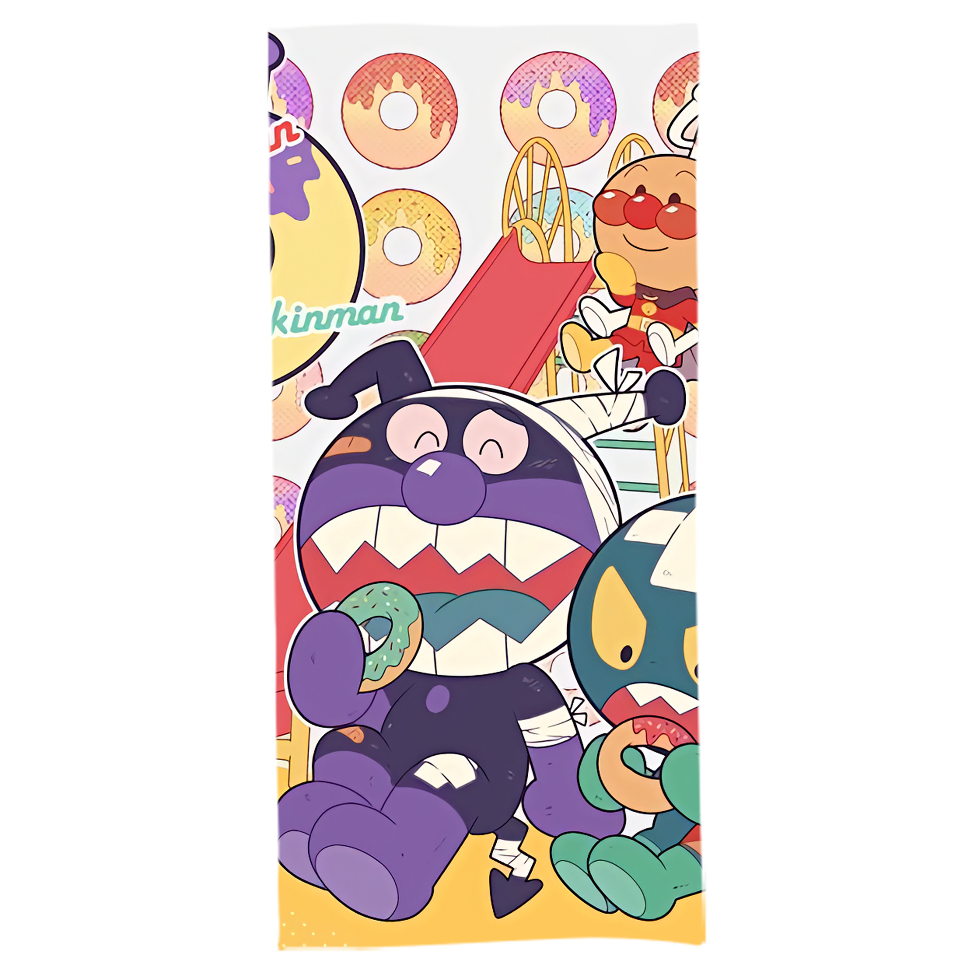 （画像用） アンパンマン Anpanman 大判バスタオル 70×140cm 吸水速乾 柔らかい肌触り