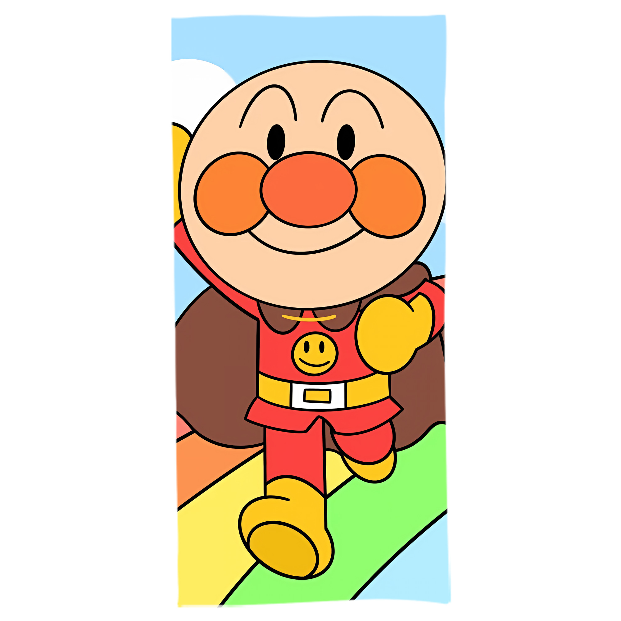 （画像用） アンパンマン Anpanman 大判バスタオル 70×140cm 吸水速乾 柔らかい肌触り