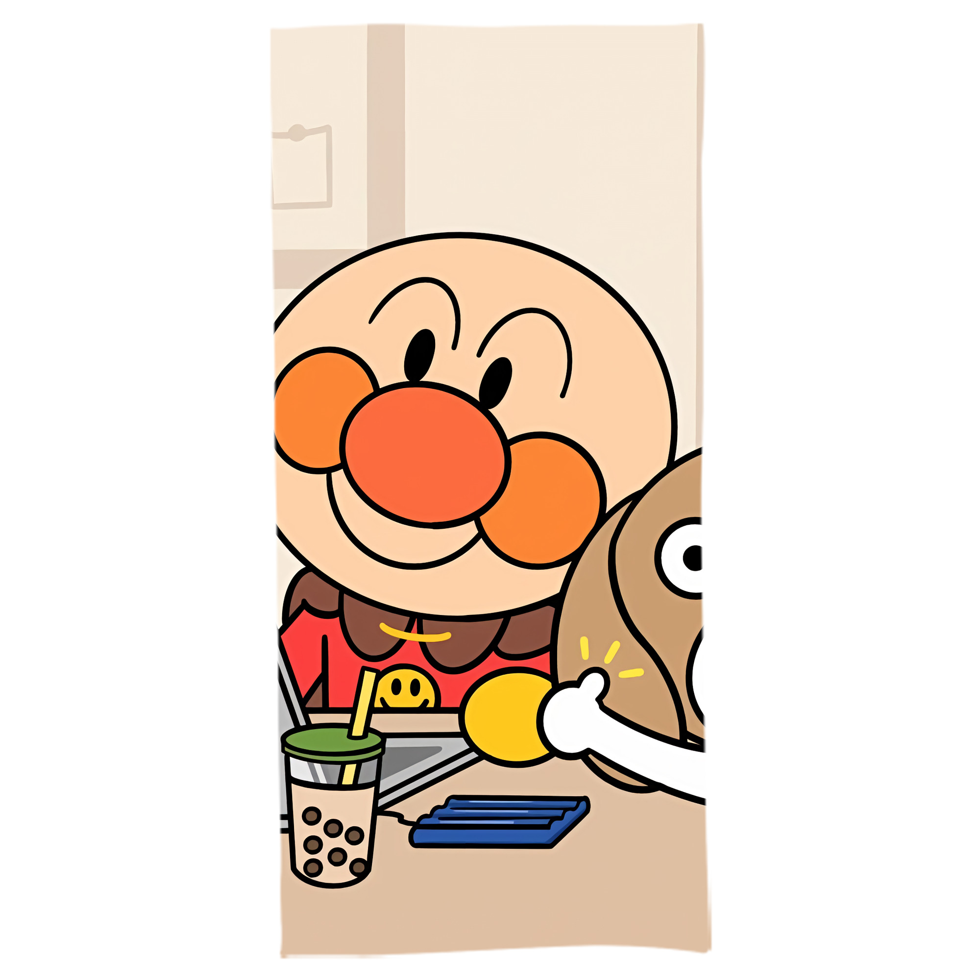 （画像用） アンパンマン Anpanman 大判バスタオル 70×140cm 吸水速乾 柔らかい肌触り