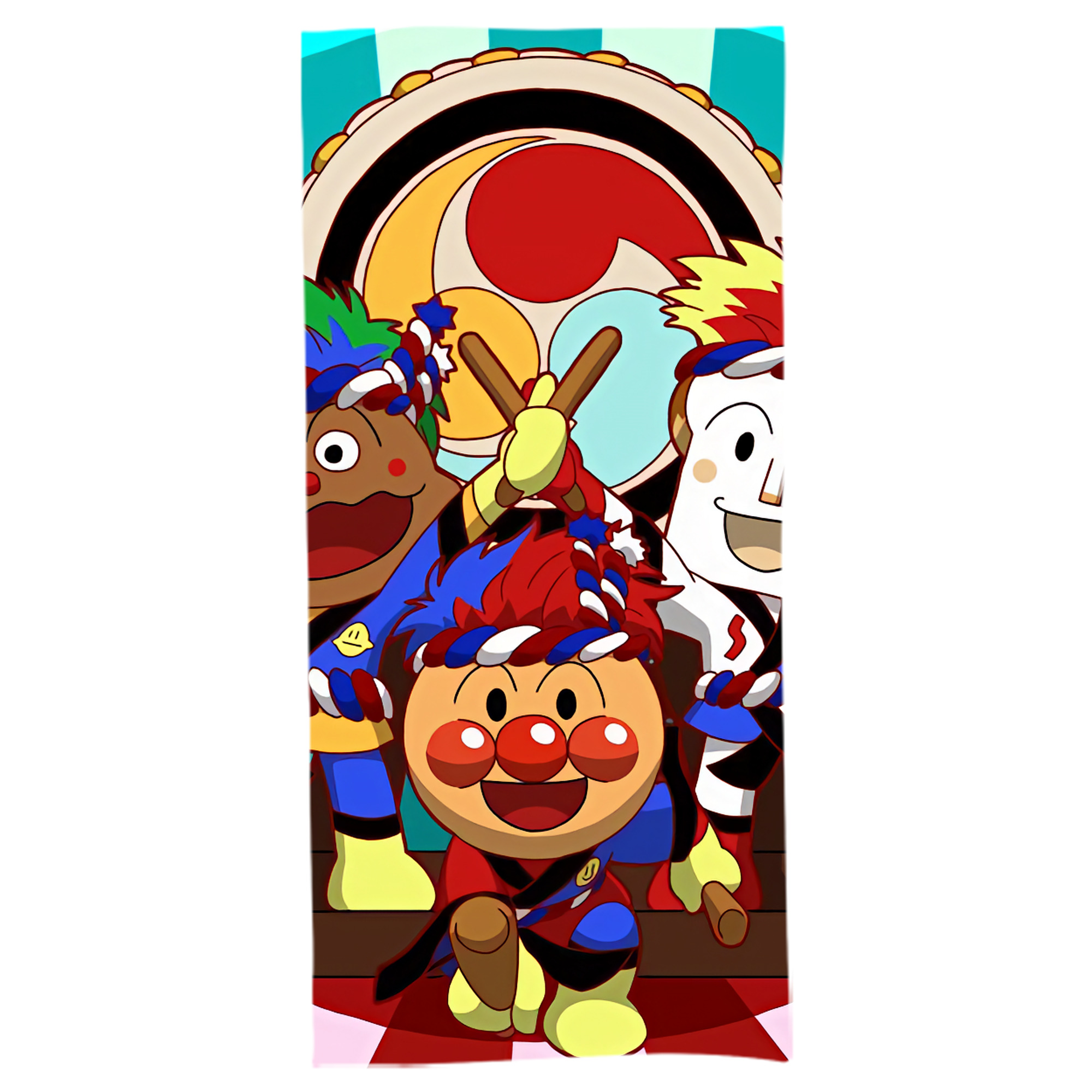 （画像用） アンパンマン Anpanman 大判バスタオル 70×140cm 吸水速乾 柔らかい肌触り
