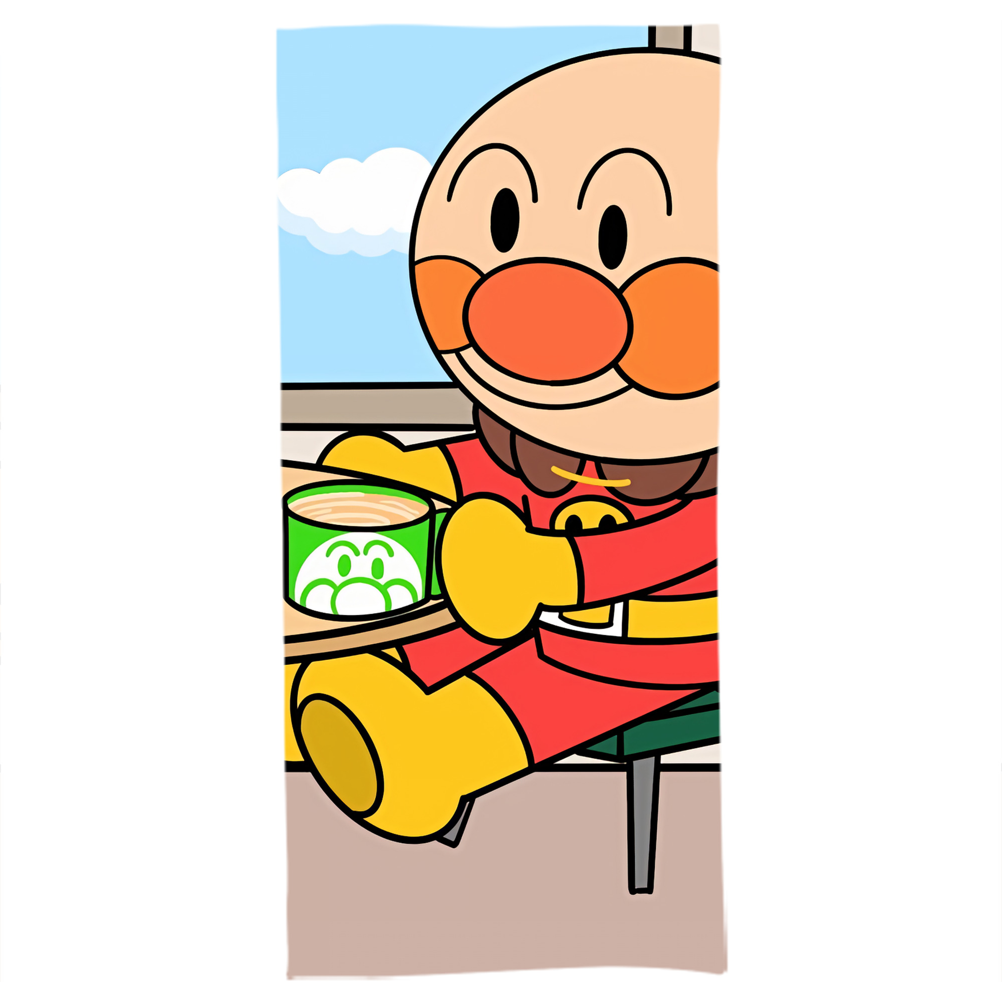 （画像用） アンパンマン Anpanman 大判バスタオル 70×140cm 吸水速乾 柔らかい肌触り