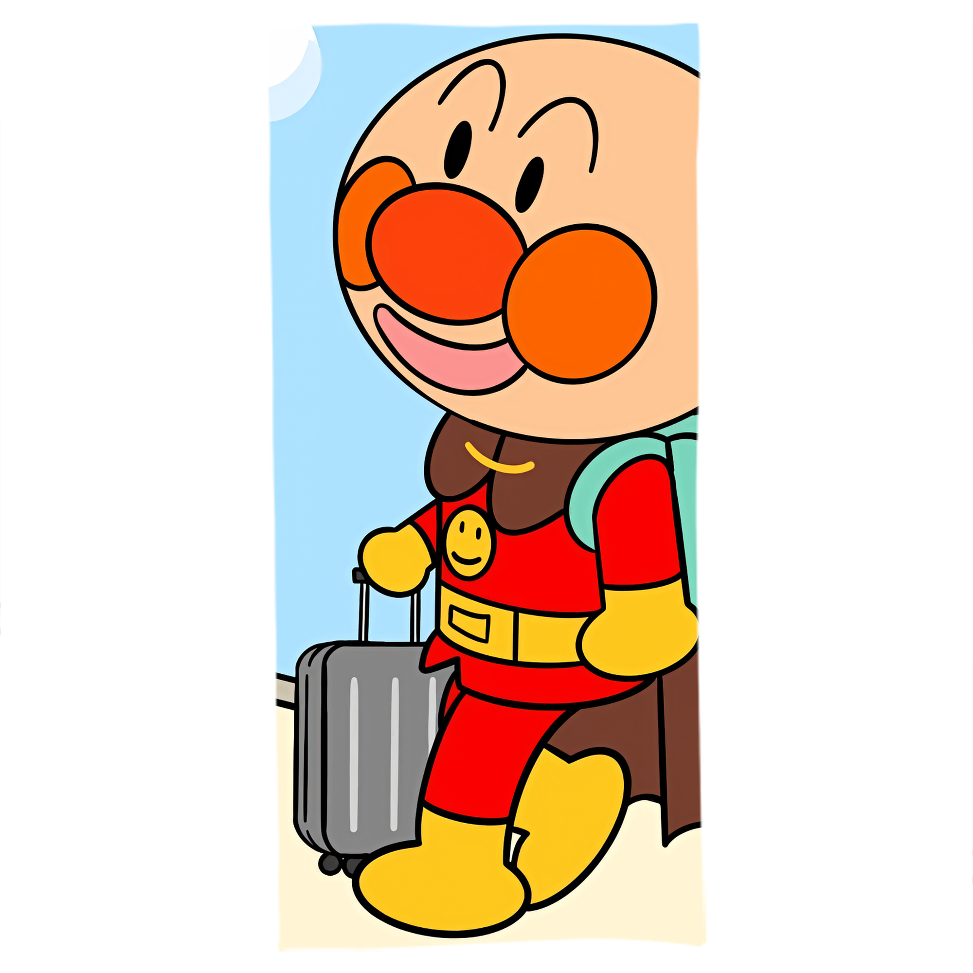 （画像用） アンパンマン Anpanman 大判バスタオル 70×140cm 吸水速乾 柔らかい肌触り