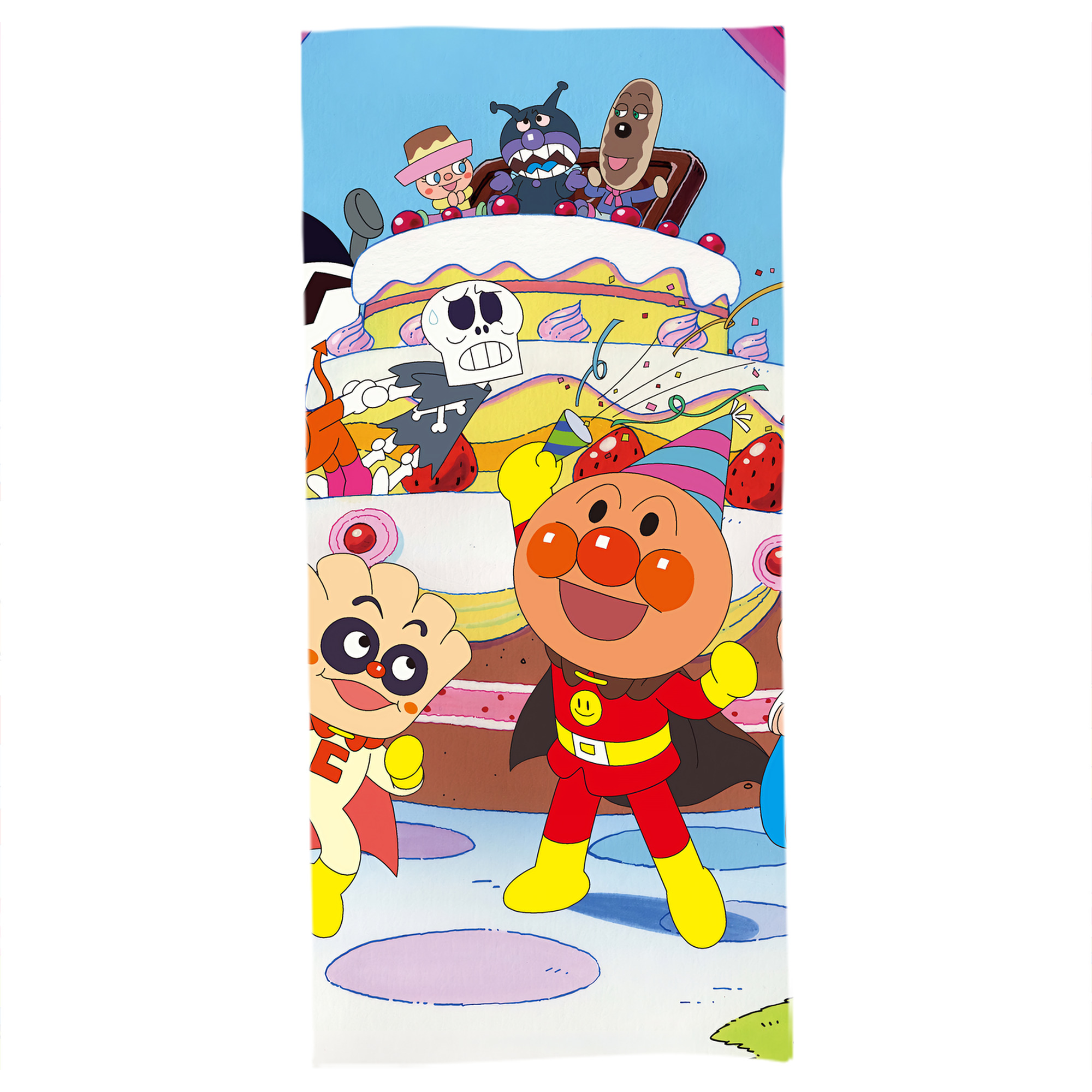 （画像用） アンパンマン Anpanman 大判バスタオル 70×140cm 吸水速乾 柔らかい肌触り