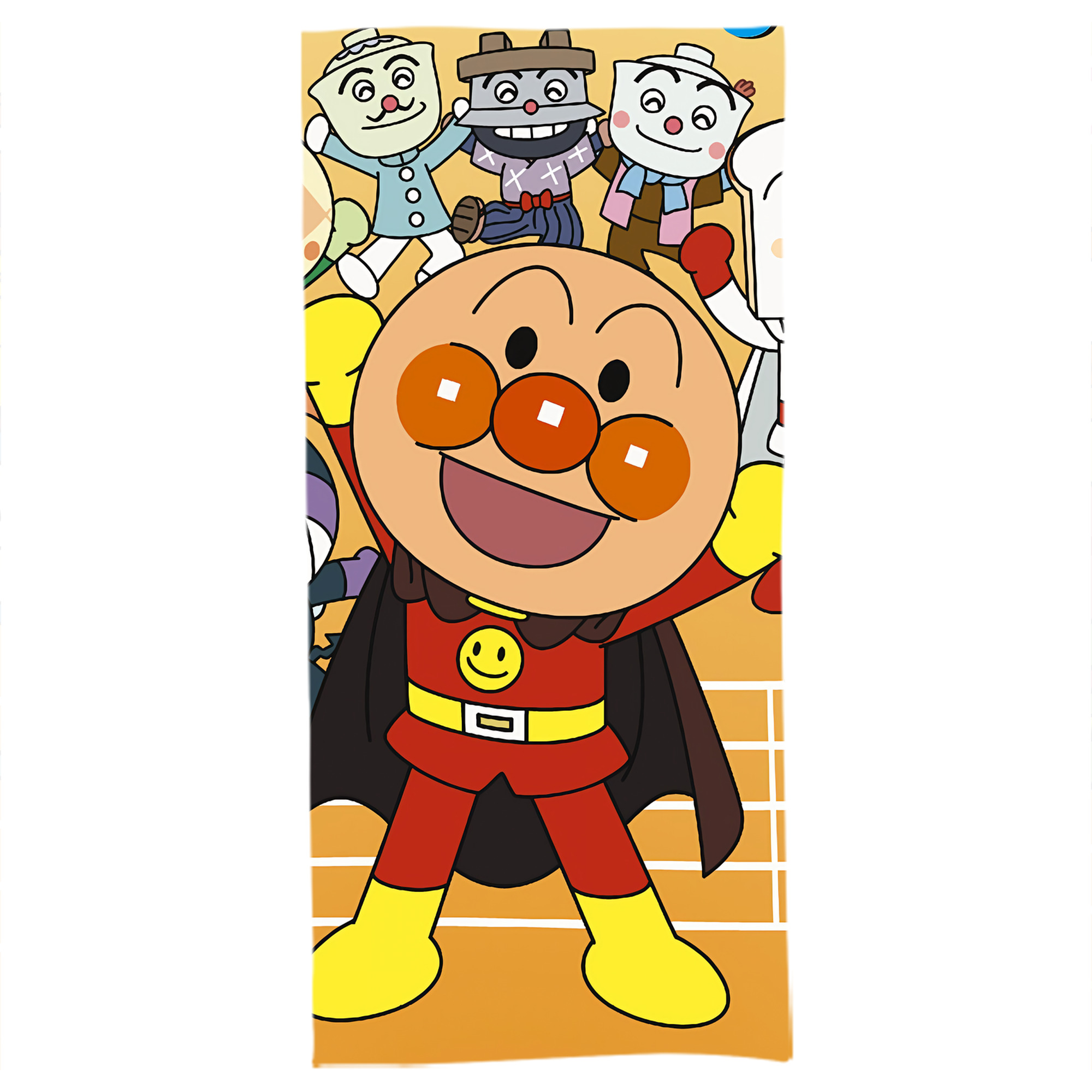 （画像用） アンパンマン Anpanman 大判バスタオル 70×140cm 吸水速乾 柔らかい肌触り