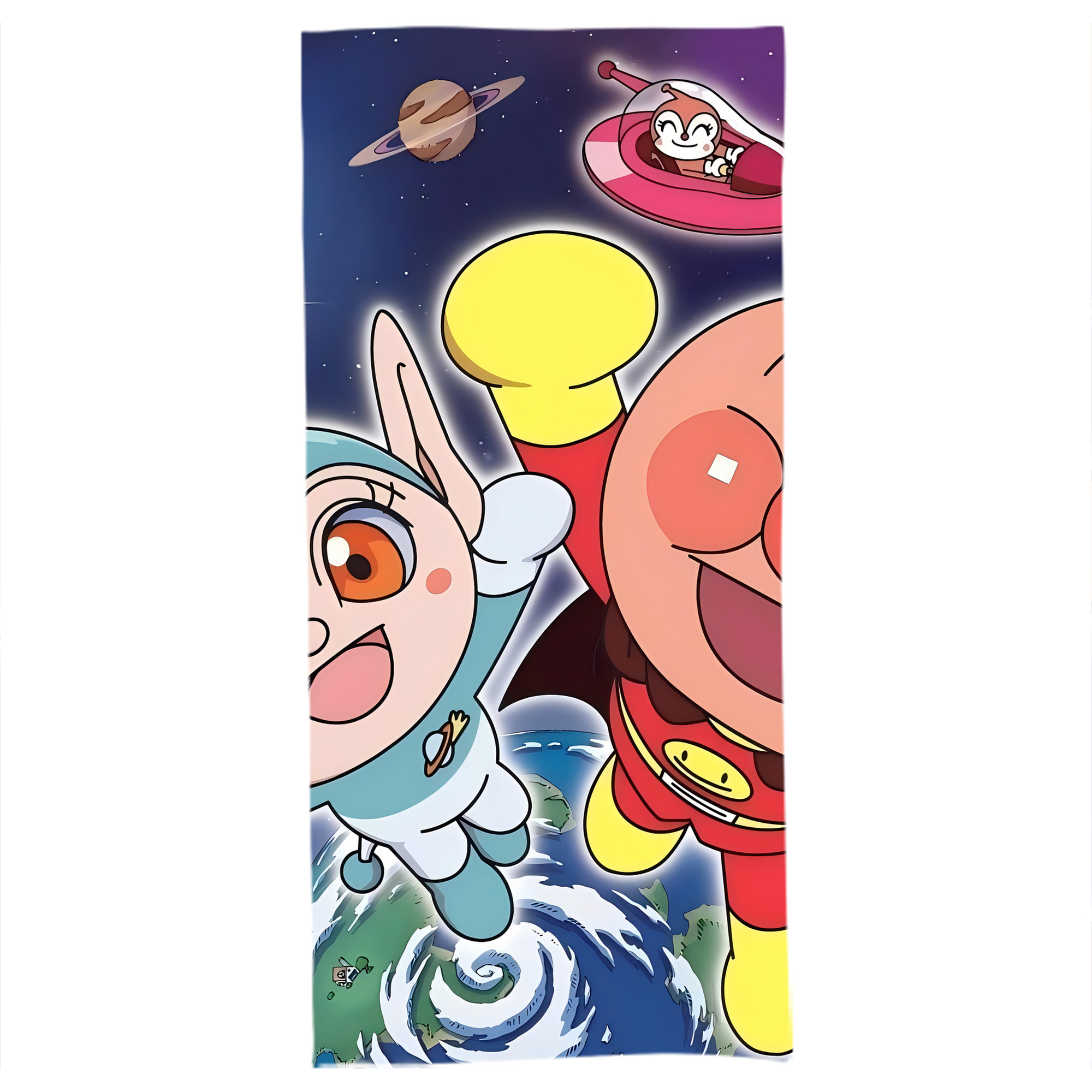 （画像用） アンパンマン Anpanman 大判バスタオル 70×140cm 吸水速乾 柔らかい肌触り