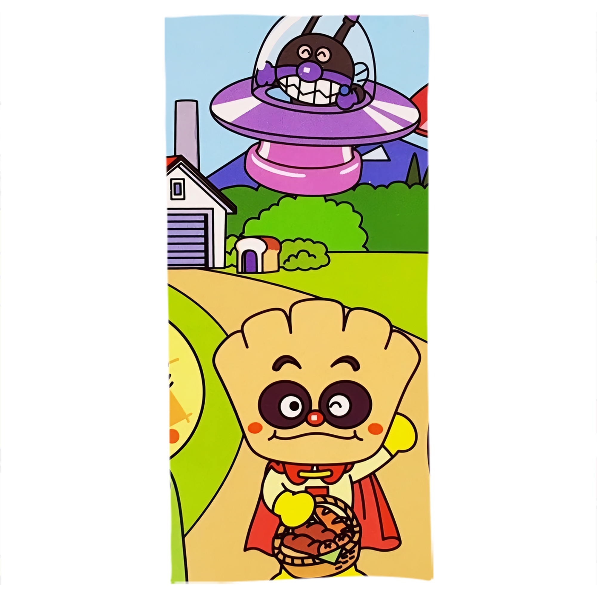 （画像用） アンパンマン Anpanman 大判バスタオル 70×140cm 吸水速乾 柔らかい肌触り