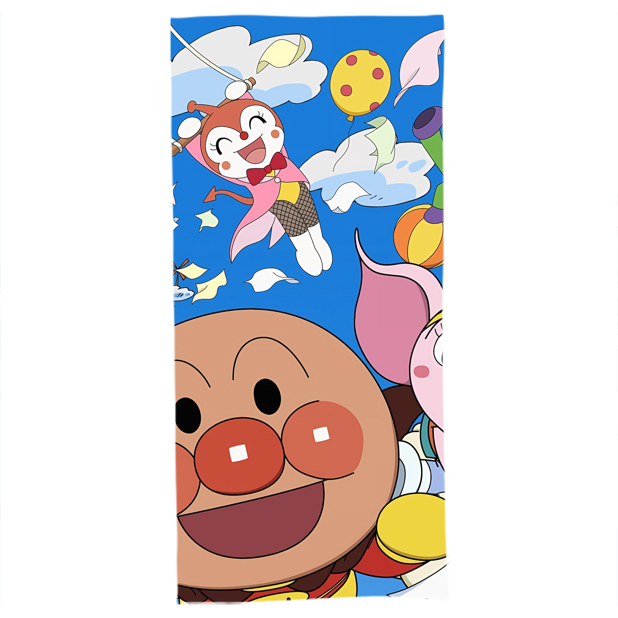 （画像用） アンパンマン Anpanman 大判バスタオル 70×140cm 吸水速乾 柔らかい肌触り